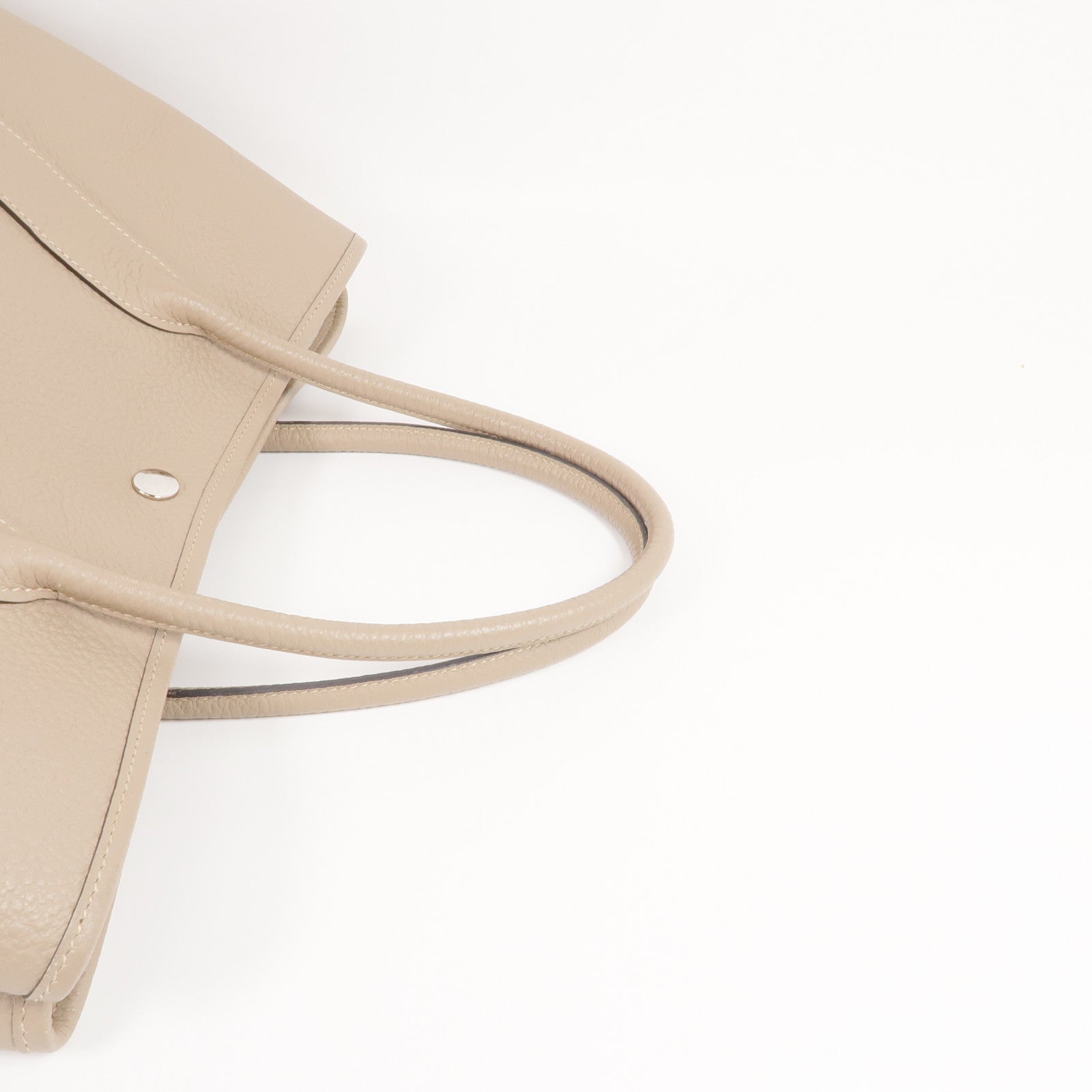 HERMES 【激減優惠】Negonda皮革Garden Party PM銀扣手挽袋Etoupe