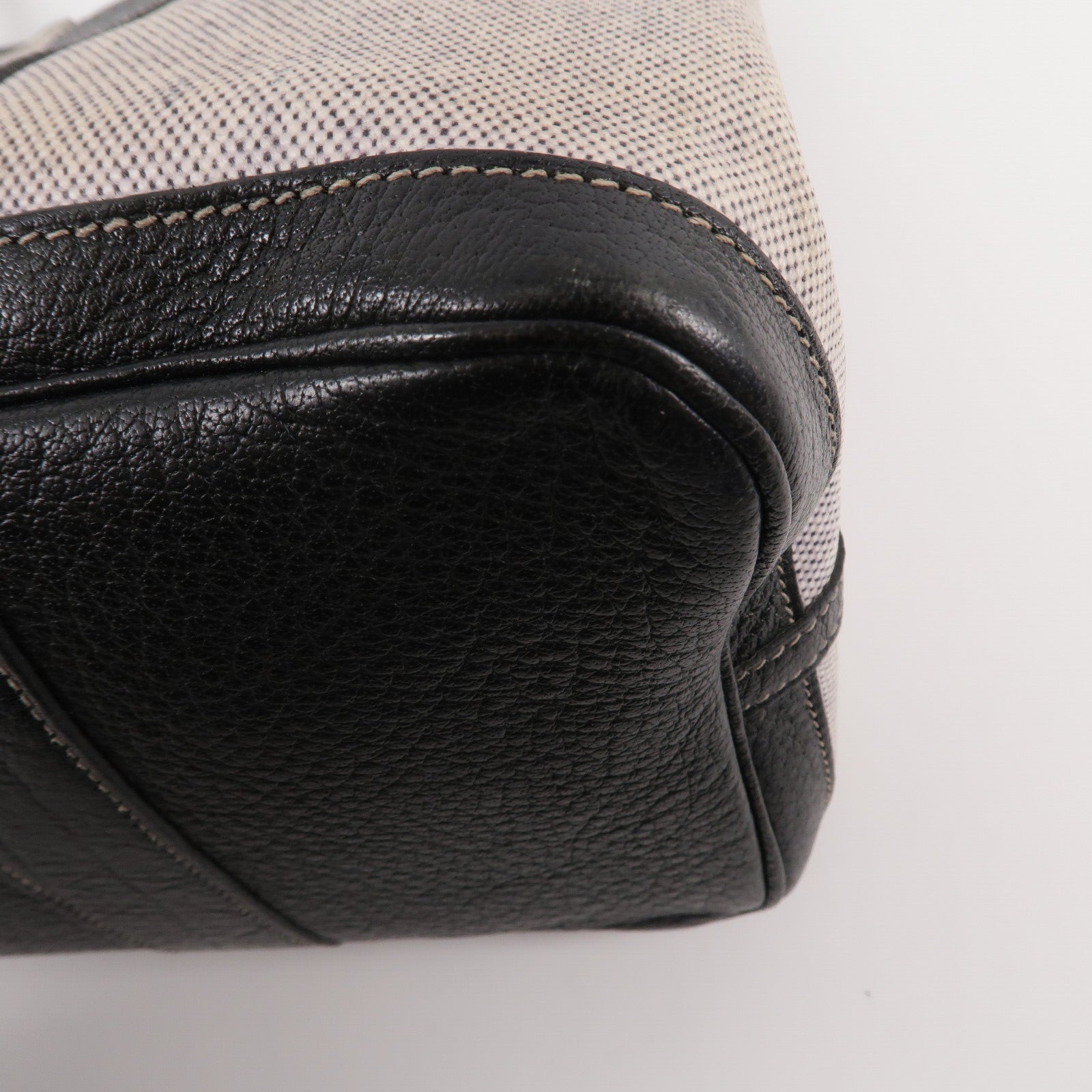 HERMES Toile H帆布Garden Party PM手挽袋Noir