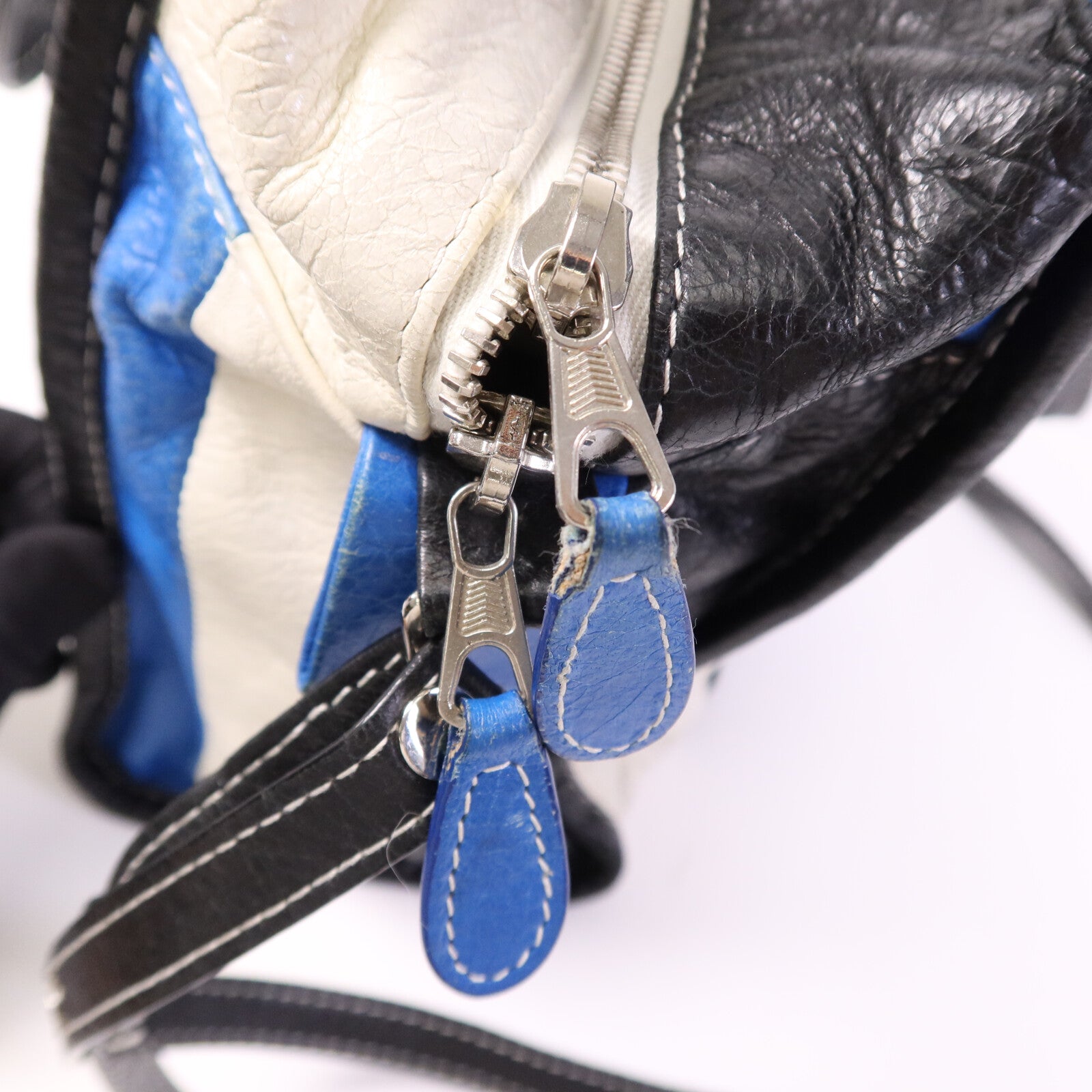BALENCIAGA 牛皮皮革Bazaar Shopper銀扣手挽肩背兩用袋