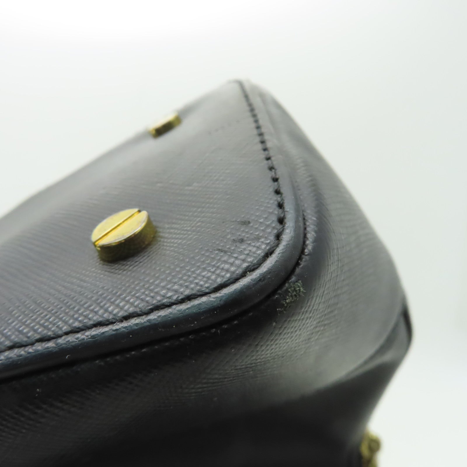 Tory Burch 【激減優惠】牛皮皮革Hand Bag金扣手挽袋黑色