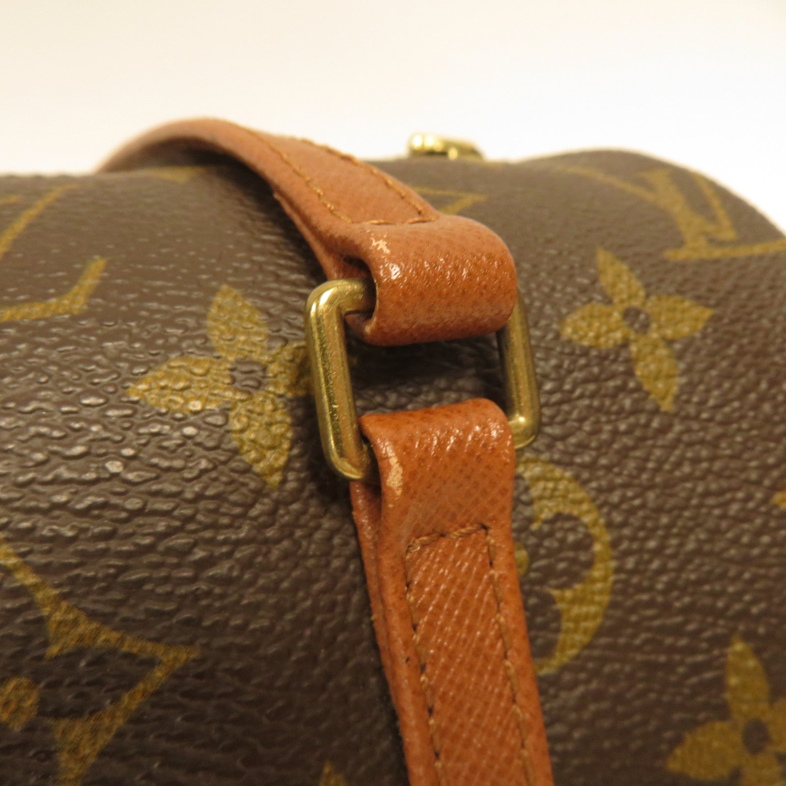 LOUIS VUITTON 【激減優惠】Monogram Papillon Old Model金扣肩背袋棕色