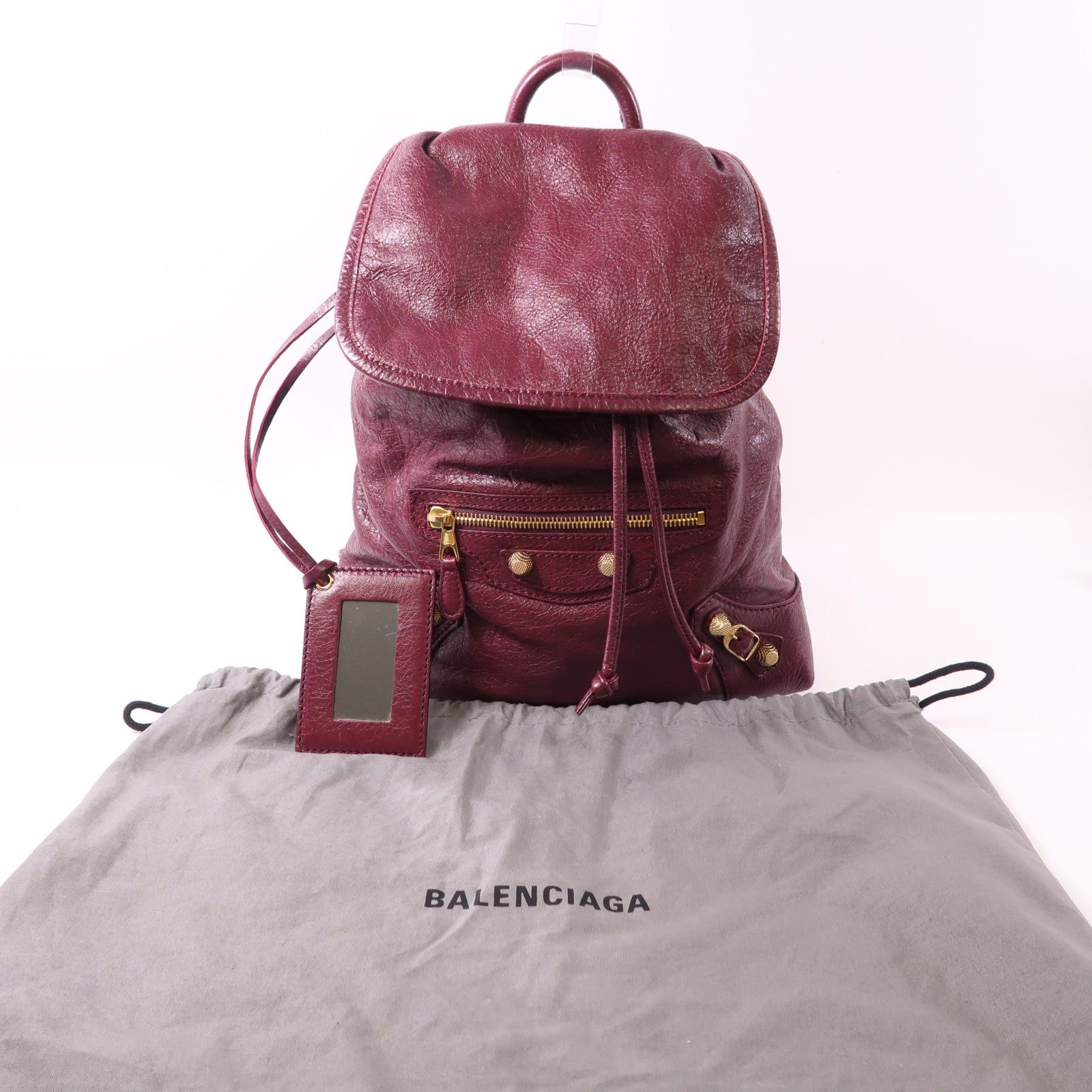 BALENCIAGA 牛皮皮革BackPack金扣背包