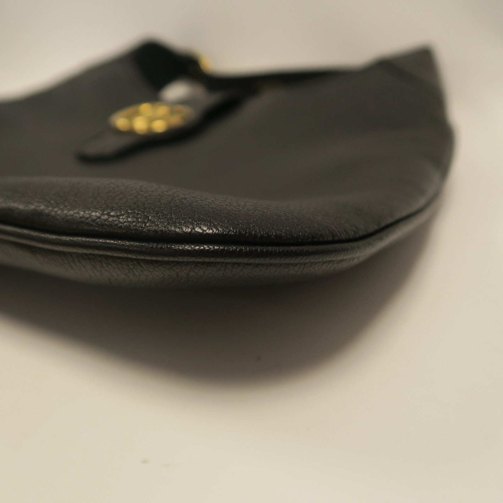 GUCCI 【激減優惠】牛皮皮革Shoulder Bag金扣手挽肩背兩用袋黑色
