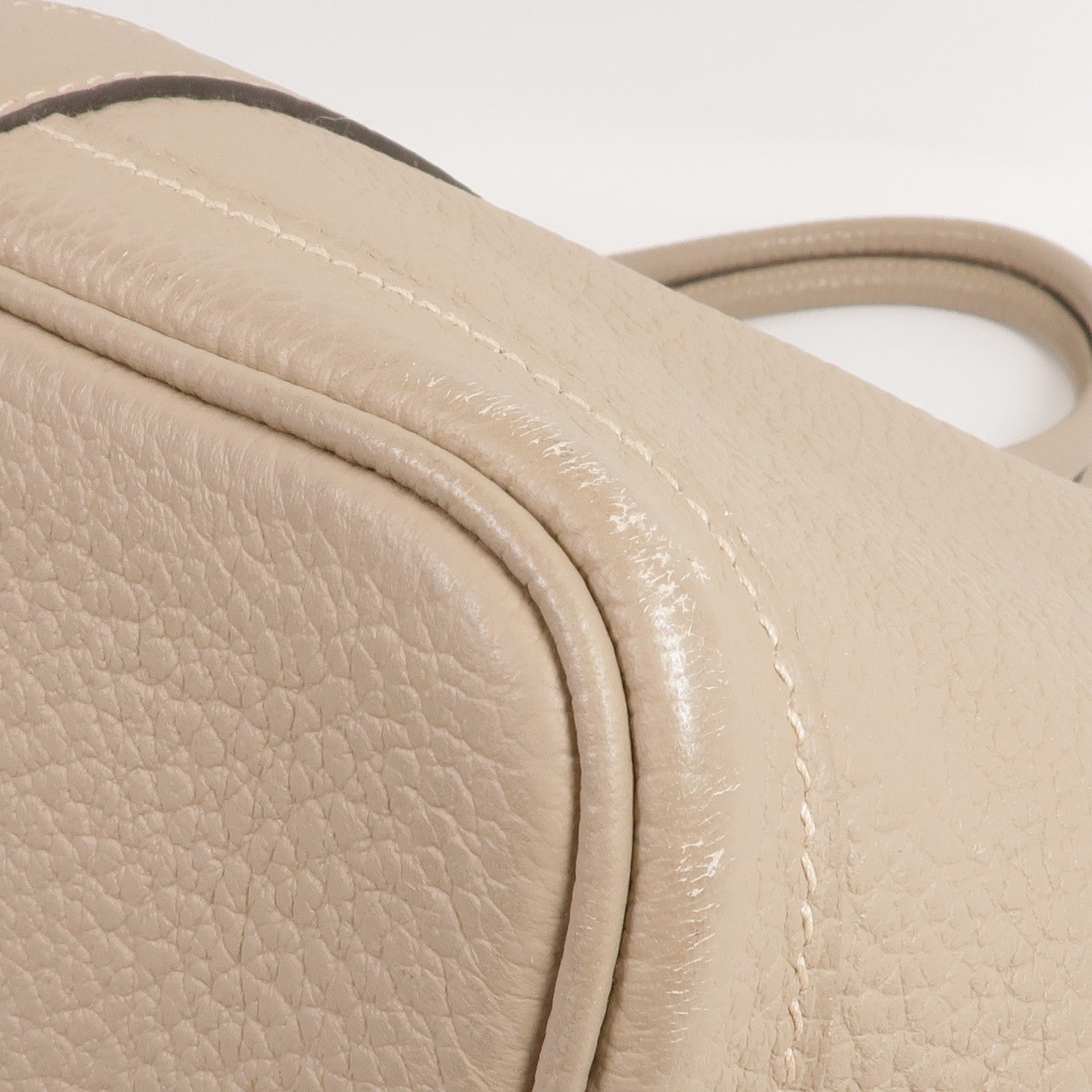 HERMES 【激減優惠】Negonda皮革Garden Party PM銀扣手挽袋Etoupe