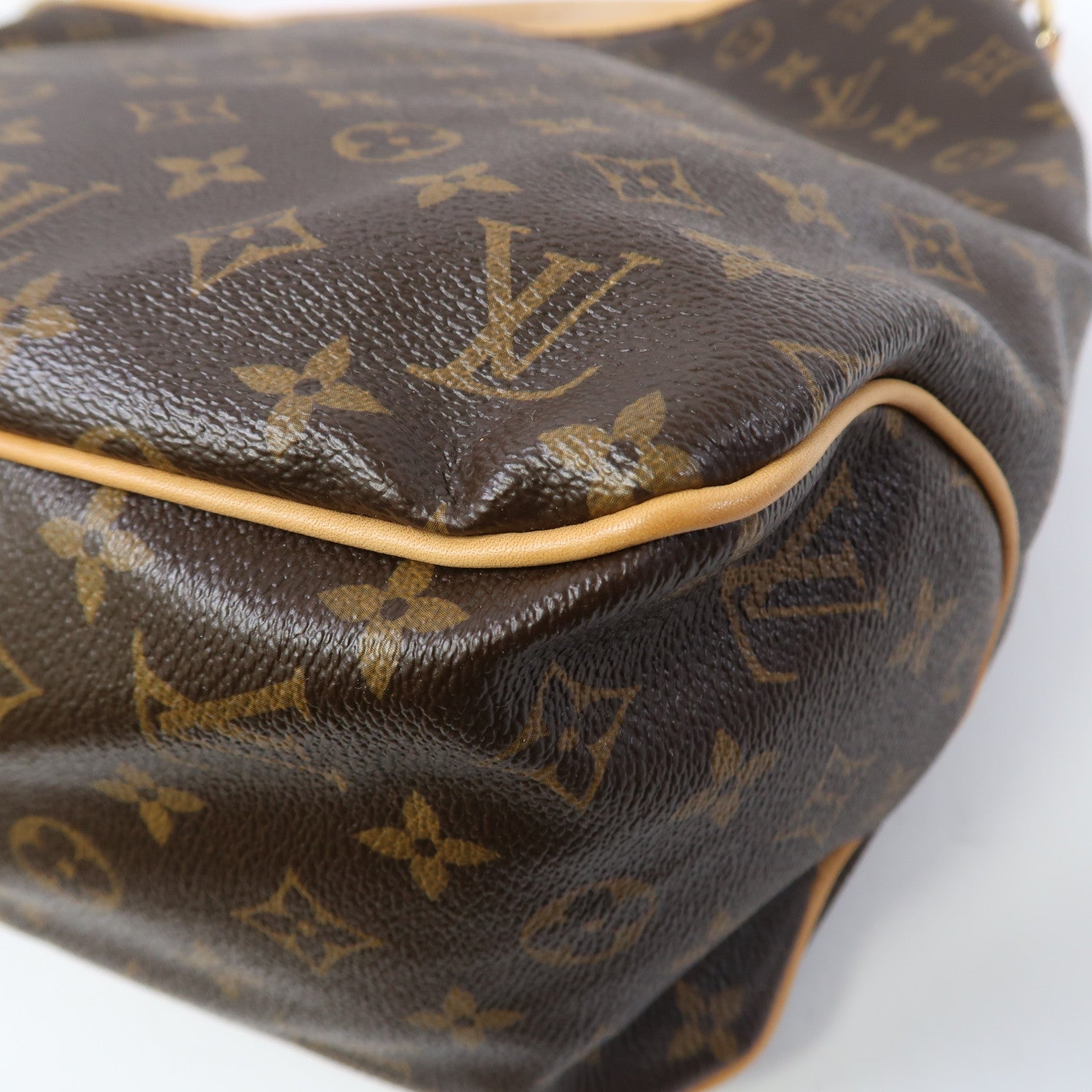 LOUIS VUITTON Monogram Delightful MM金扣肩背袋啡色