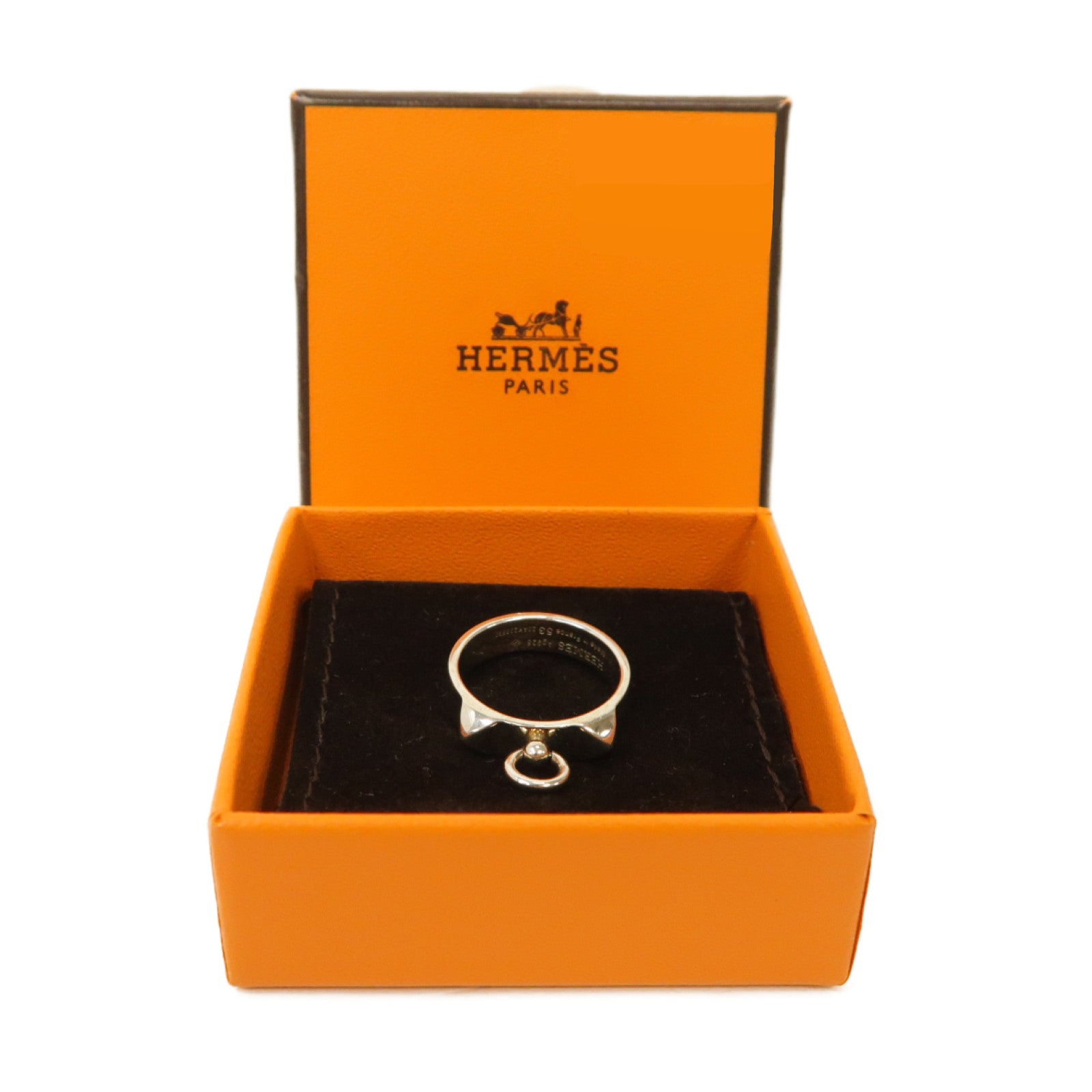 HERMES 925純銀Collier De Chien戒指Hermes#53/US#6.5