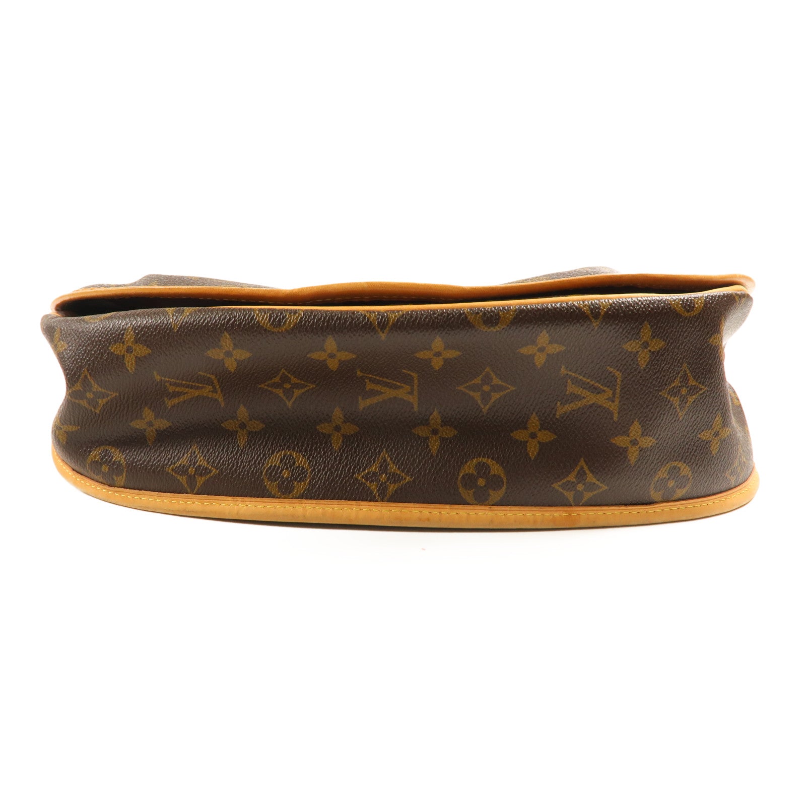 LOUIS VUITTON Monogram Menilmontant MM金扣肩背袋棕色