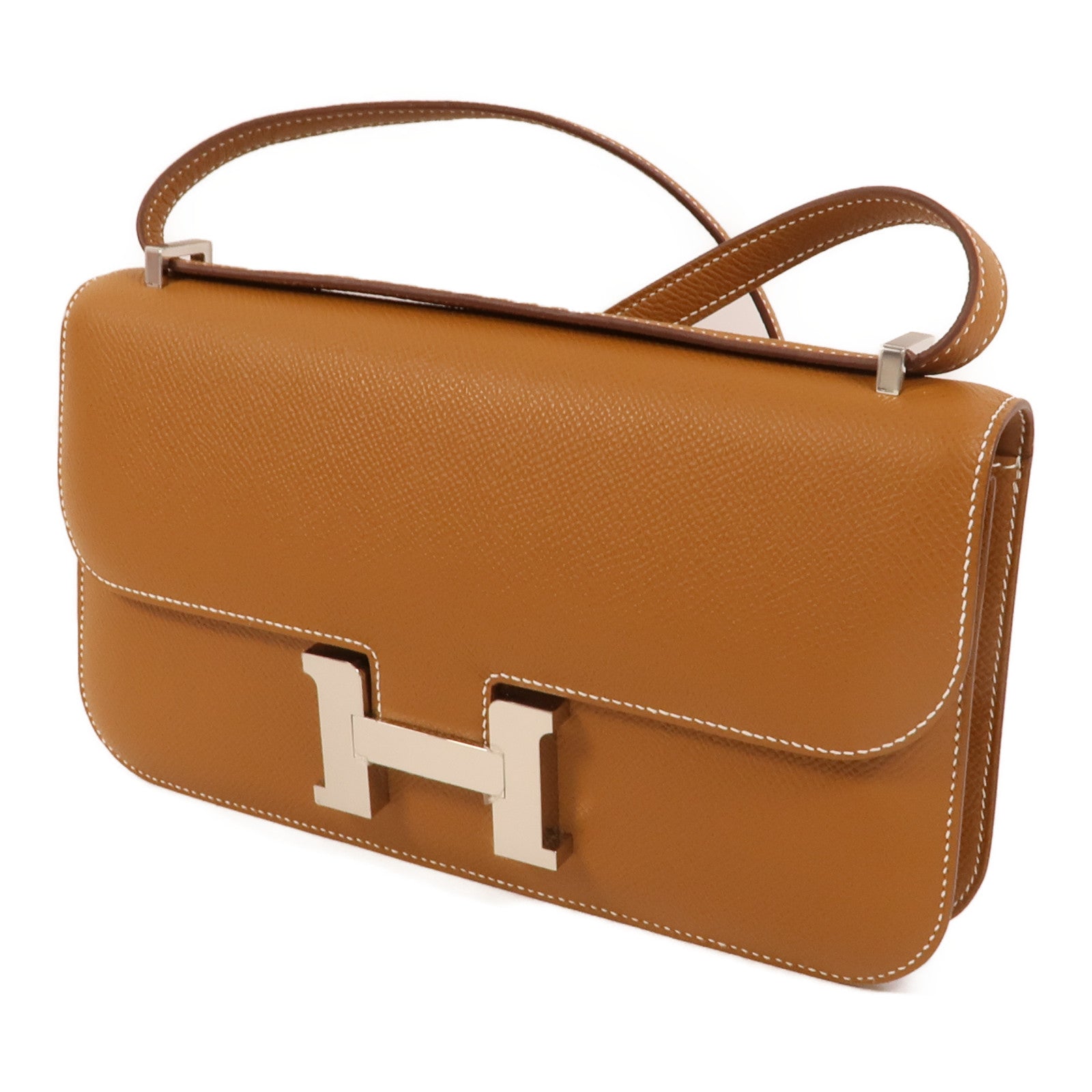 HERMES Epsom皮革Constance Elan肩背袋Gold