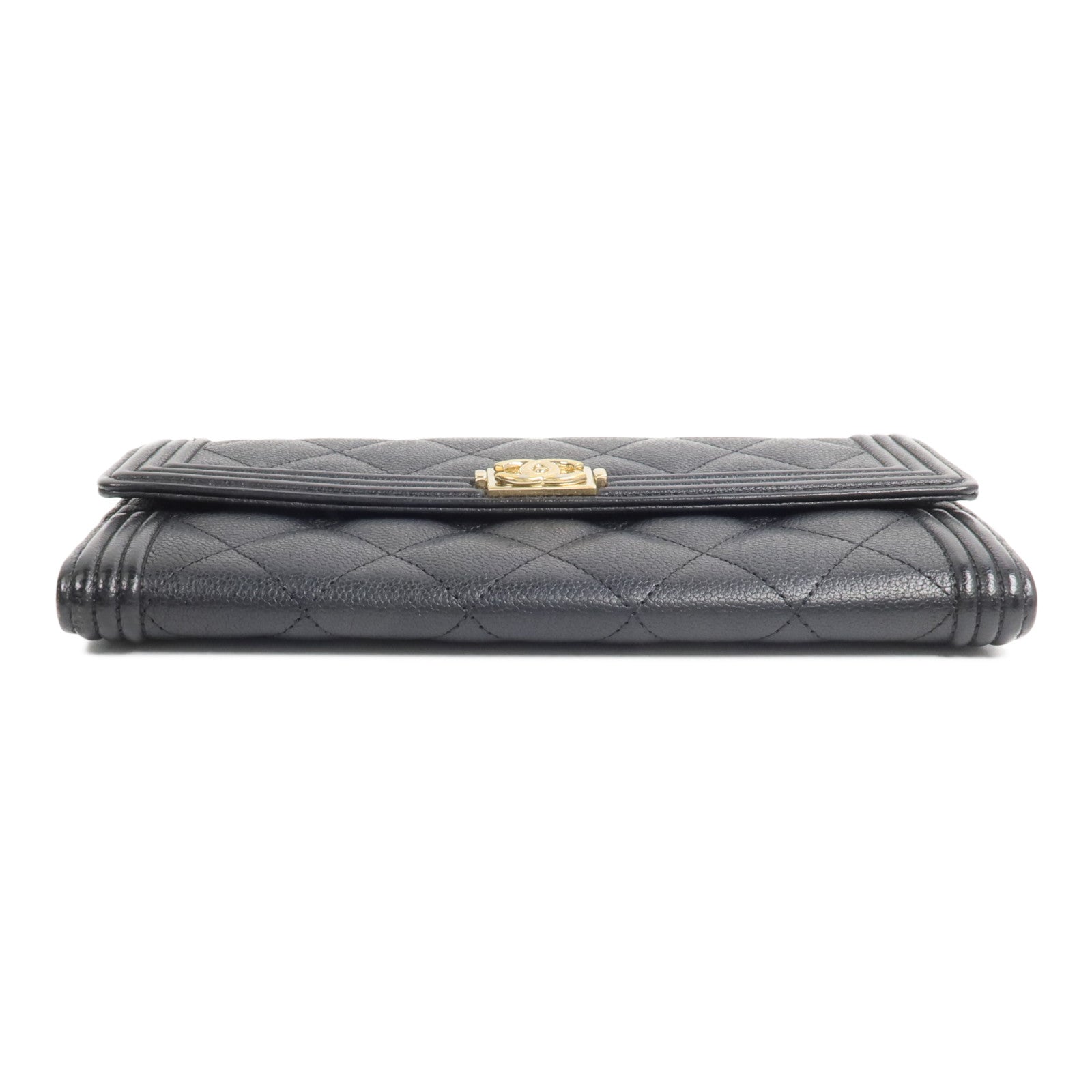 CHANEL 牛皮皮革Boy Long Wallet長錢包
