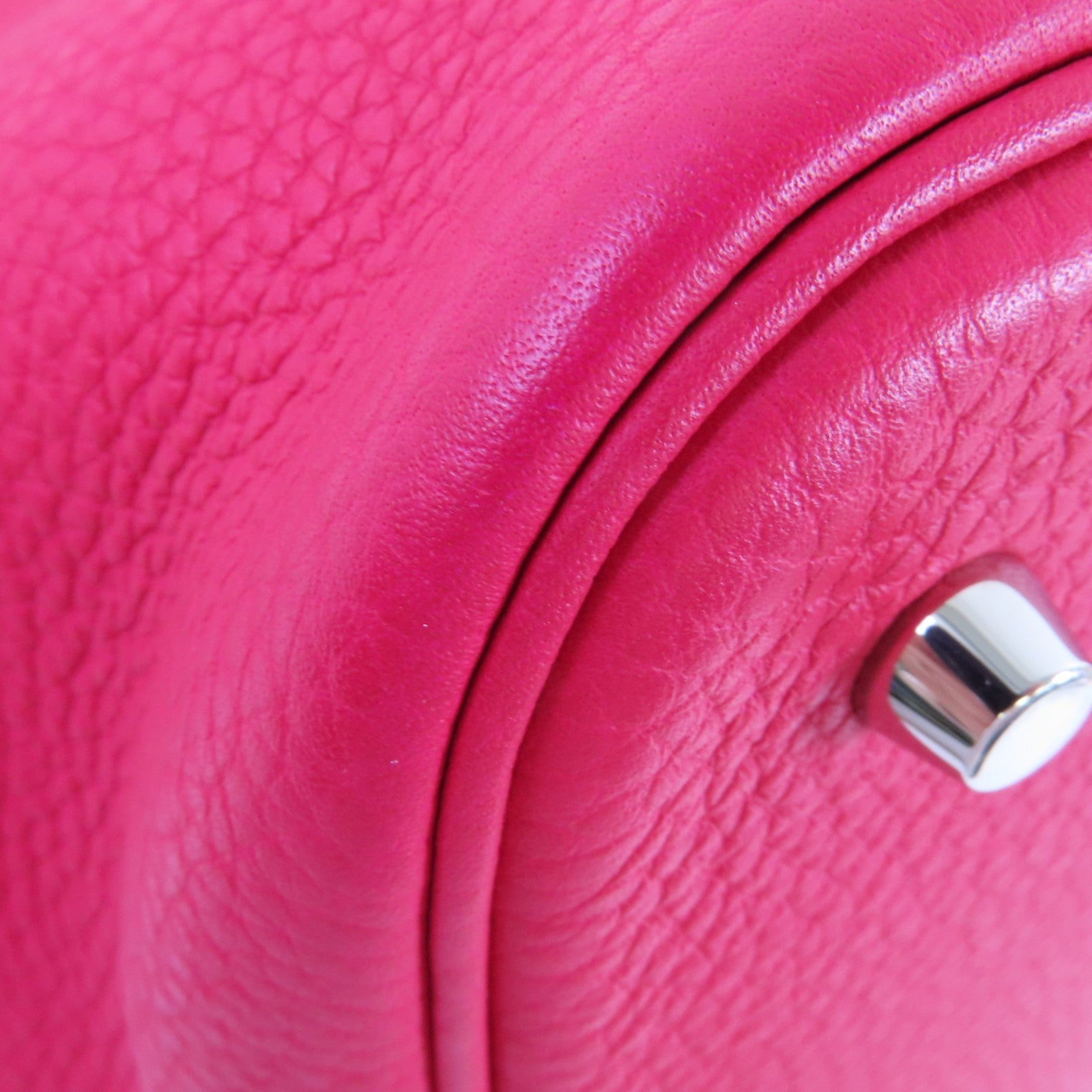 HERMES Clemence皮革Picotin MM銀扣手挽袋