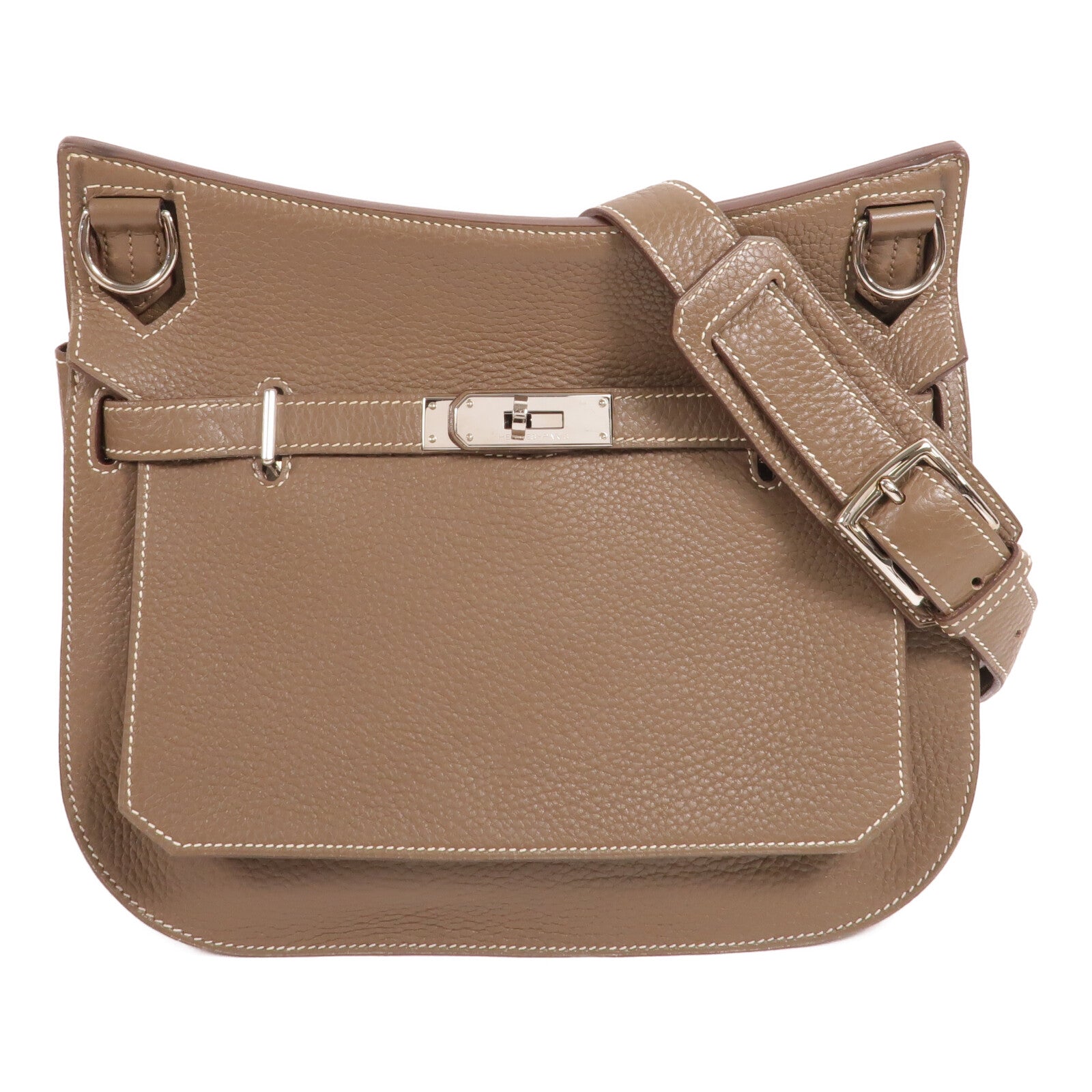 HERMES Togo皮革Jypsiere肩背袋Etoupe