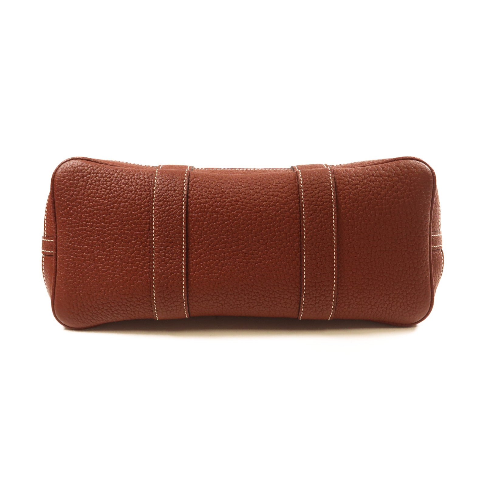 HERMES 帆布Garden Party TPM銀扣手挽袋Rouge Ash/紅色