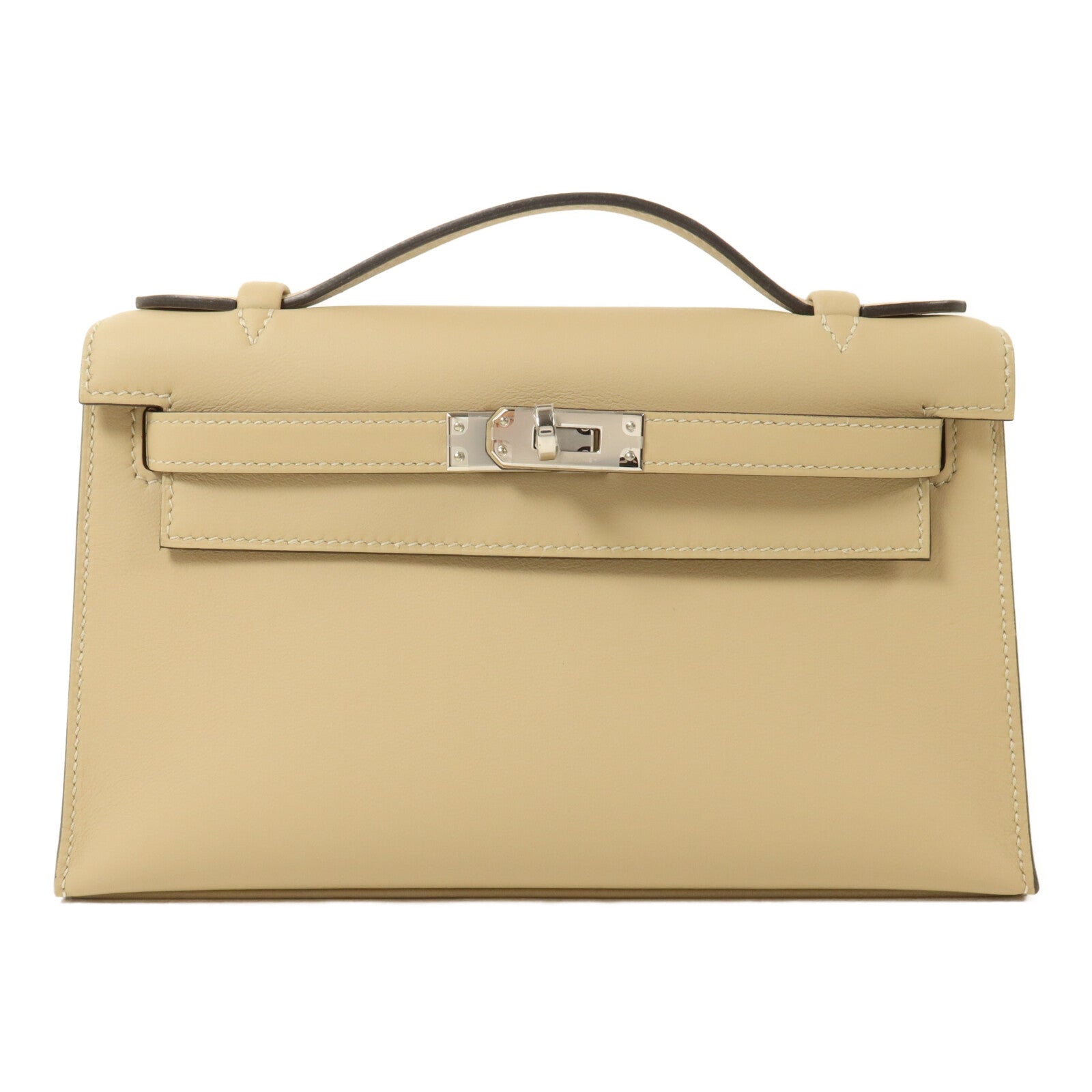 HERMES Swift皮革Kelly Pochette手挽袋Trench