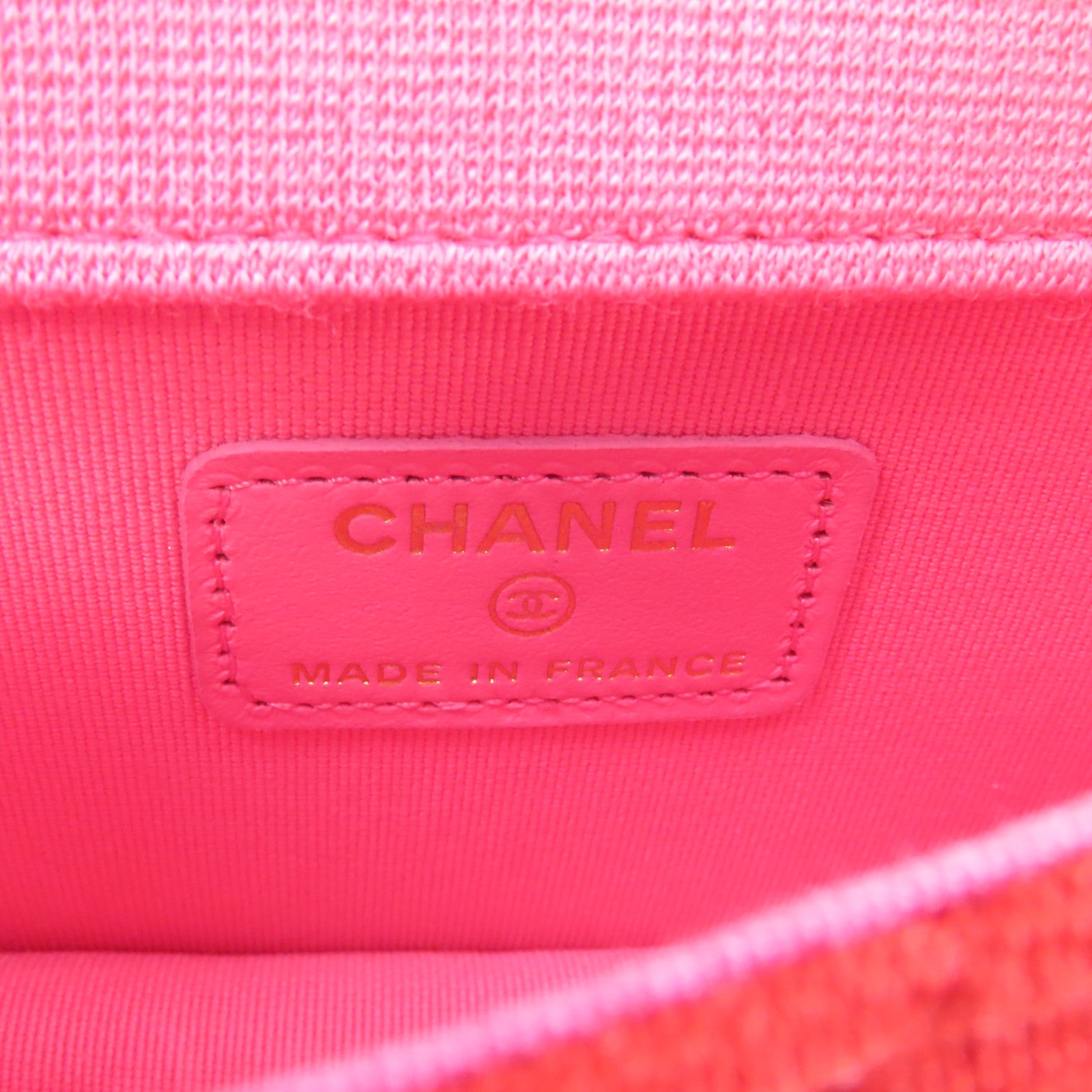 CHANEL 【激減優惠】菱格帆布Chain Shoulder Bag金扣鏈帶肩背袋紅色