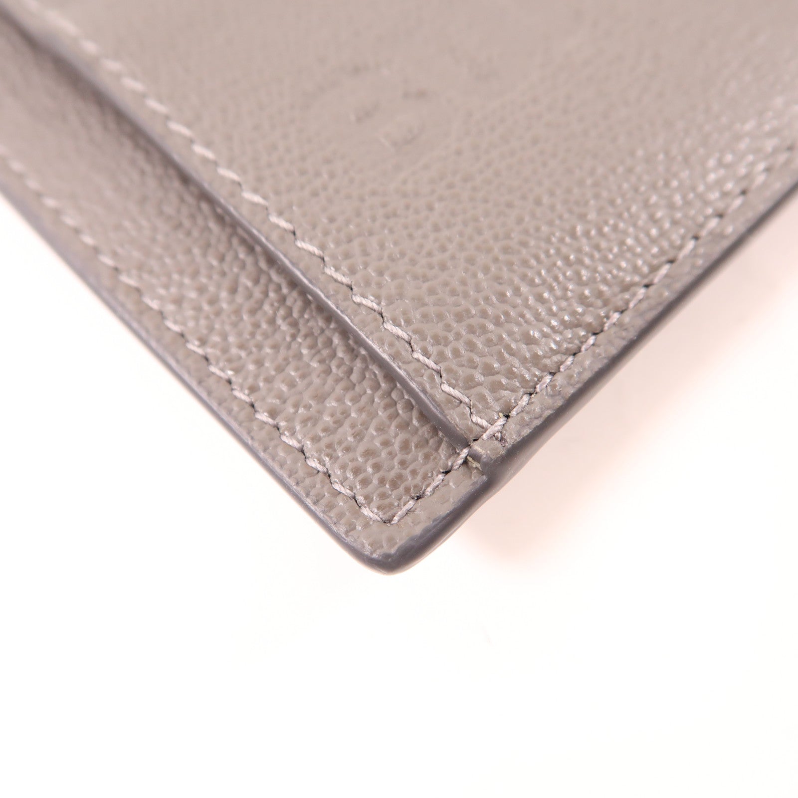 BURBERRY 牛皮皮革Card Case銀扣卡片套灰色