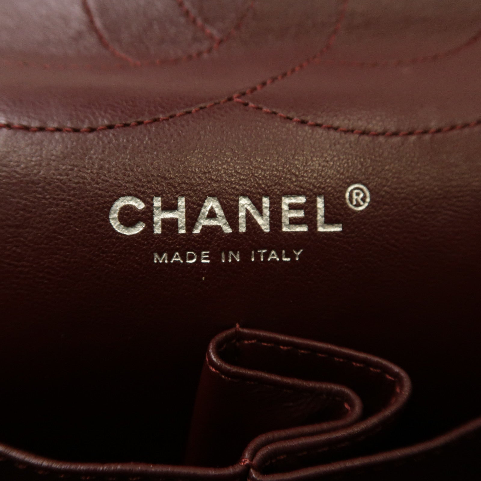 CHANEL 菱格牛皮皮革2.55銀扣肩背袋黑色