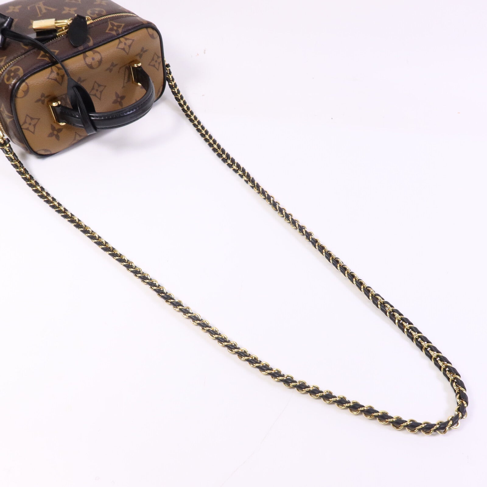 LOUIS VUITTON Monogram Reverse Vanity PM金扣手挽肩背兩用袋