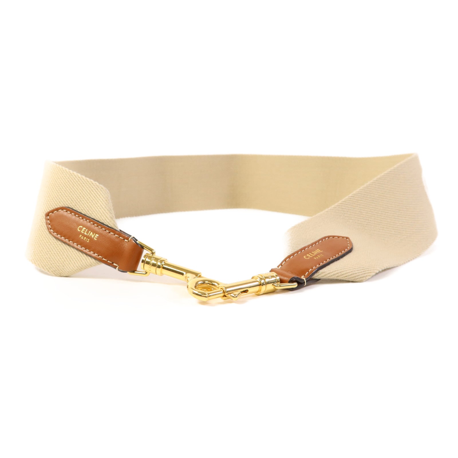 CELINE 帆布Strap金扣掛飾