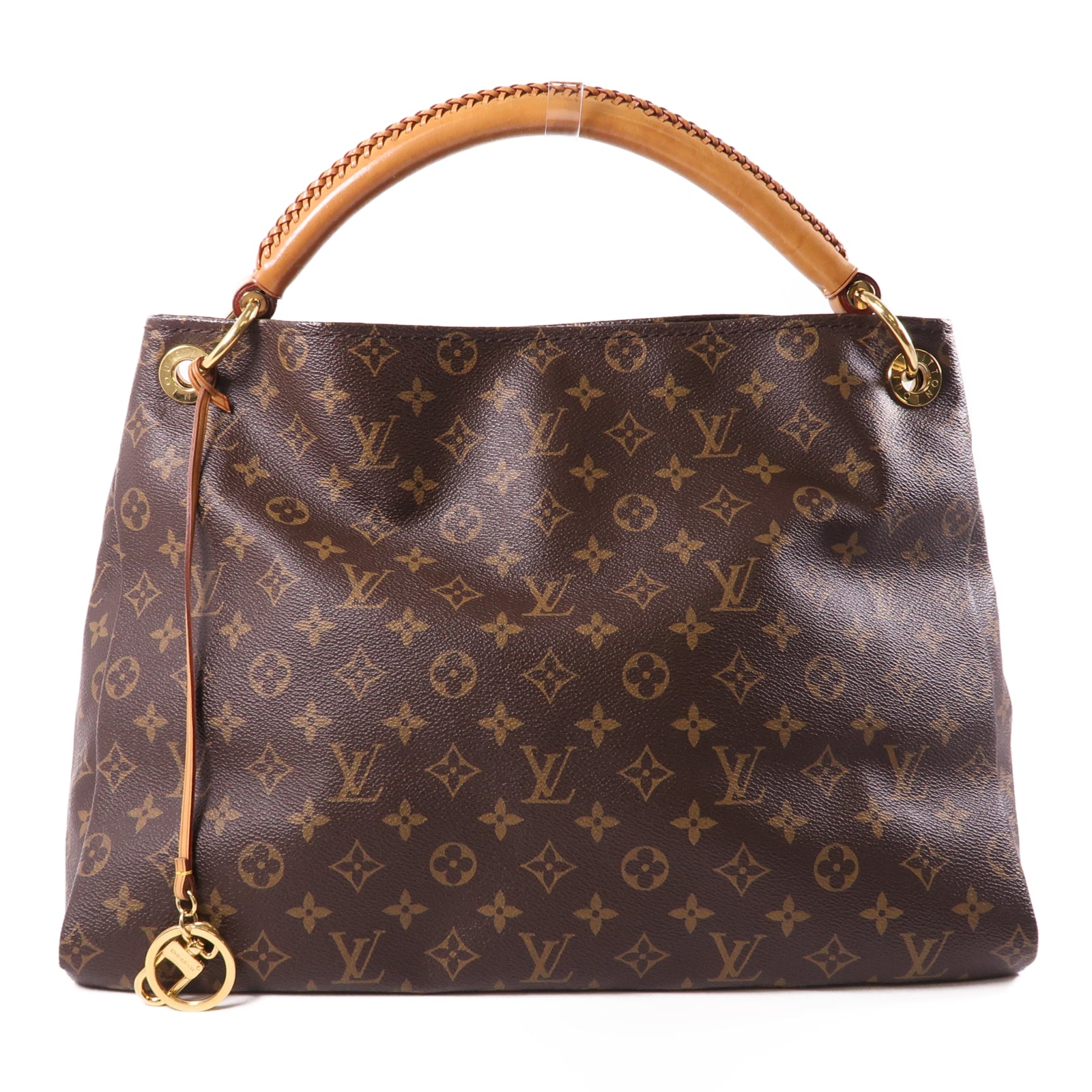 LOUIS VUITTON Monogram Artsy MM金扣肩背袋棕色