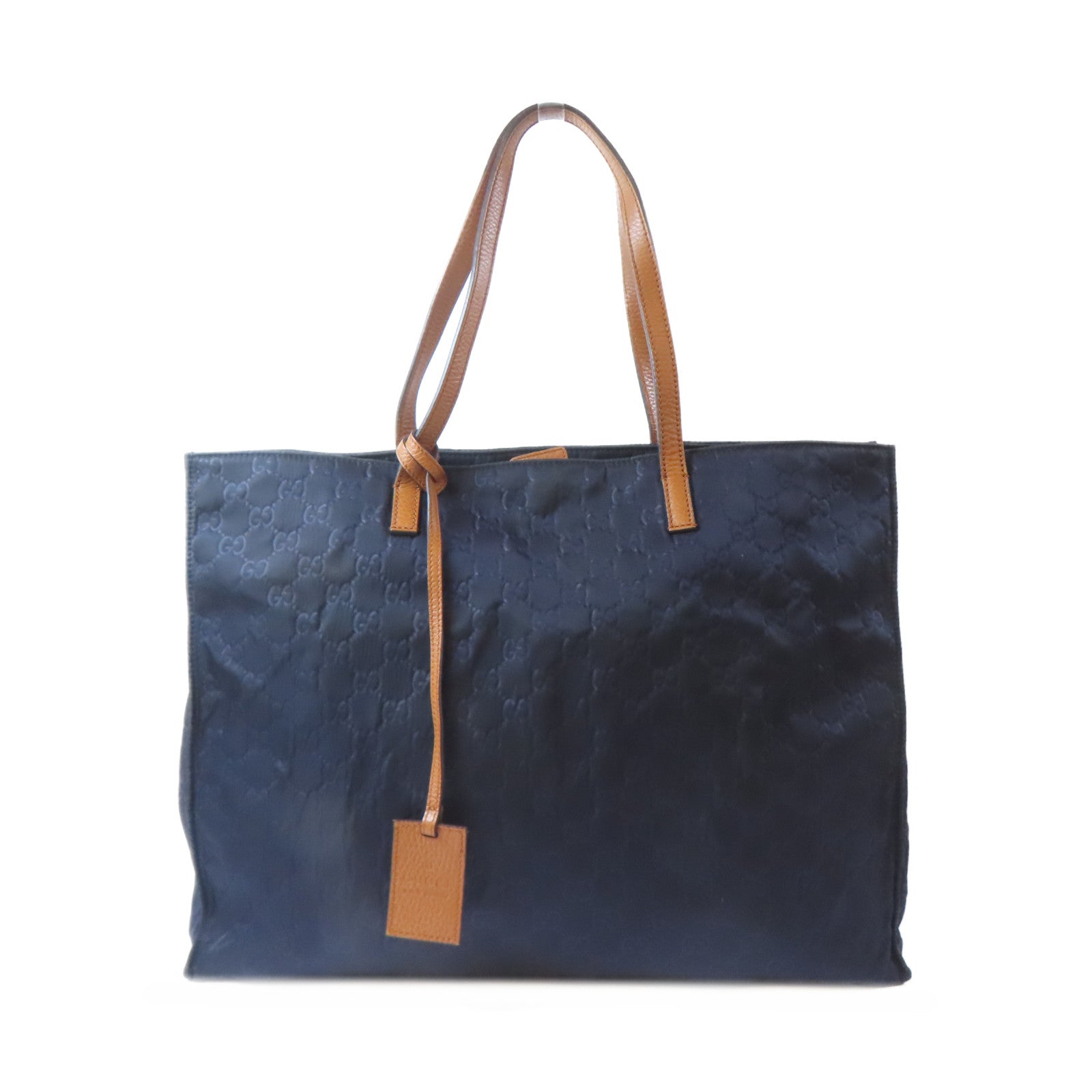 GUCCI 尼龍Guccissima Medium Tote手挽袋深藍色