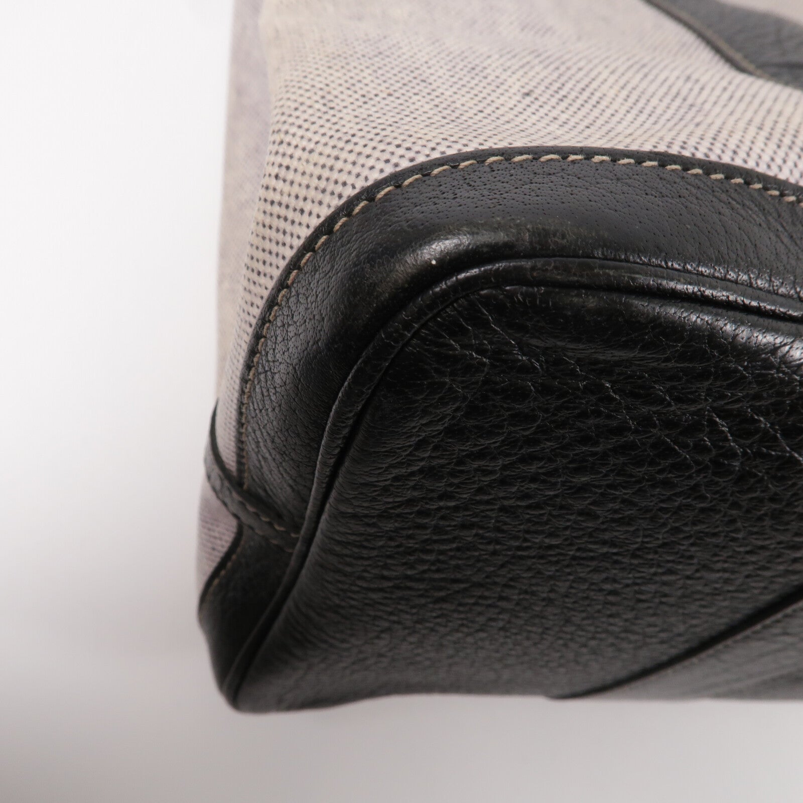 HERMES Toile H帆布Garden Party PM手挽袋Noir
