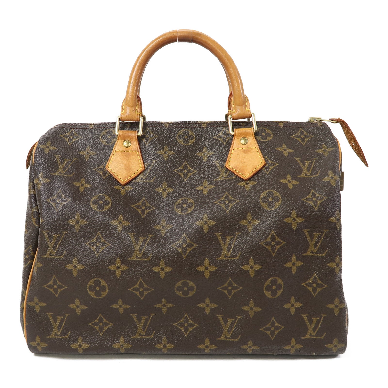 LOUIS VUITTON Monogram Speedy 30金扣手挽袋啡色