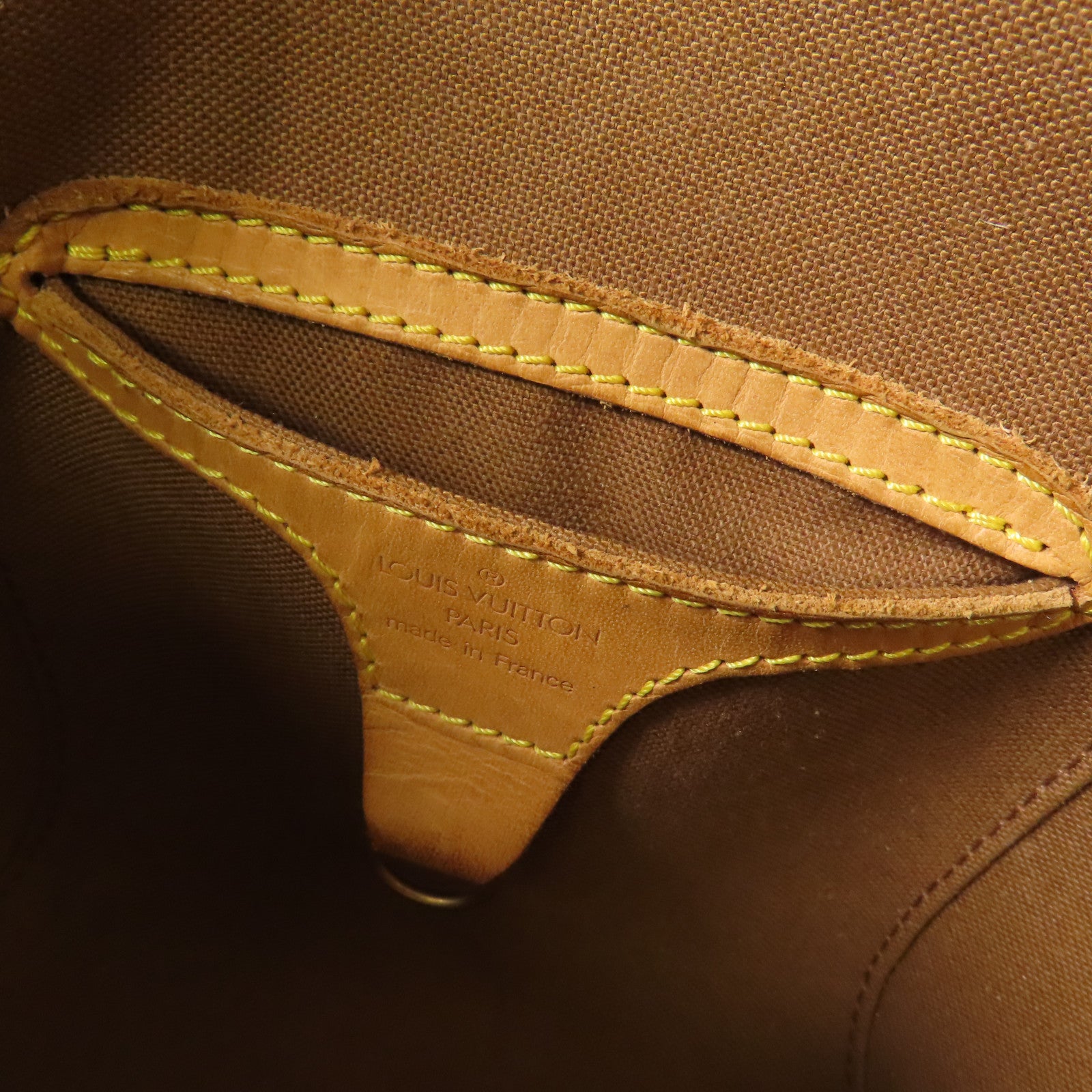 LOUIS VUITTON Monogram Ellipse PM金扣手挽袋棕色