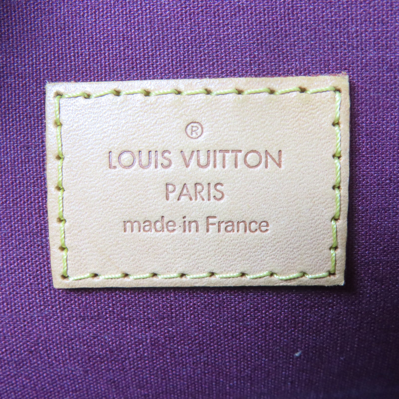 LOUIS VUITTON Vernis Alma PM金扣手挽袋深紅色