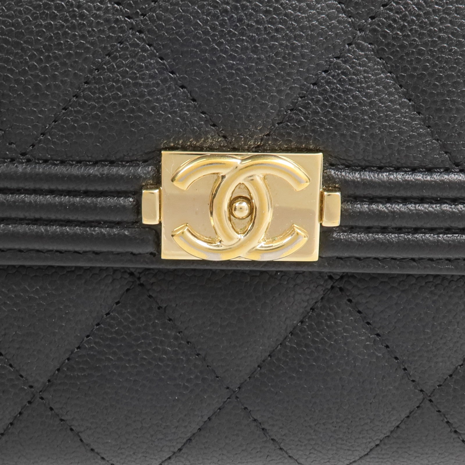 CHANEL 牛皮皮革Boy Long Wallet長錢包