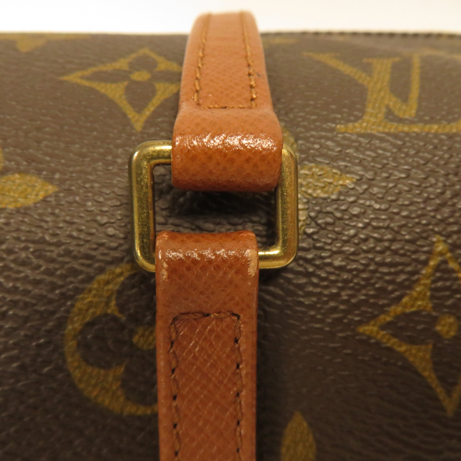 LOUIS VUITTON 【激減優惠】Monogram Papillon Old Model金扣肩背袋棕色