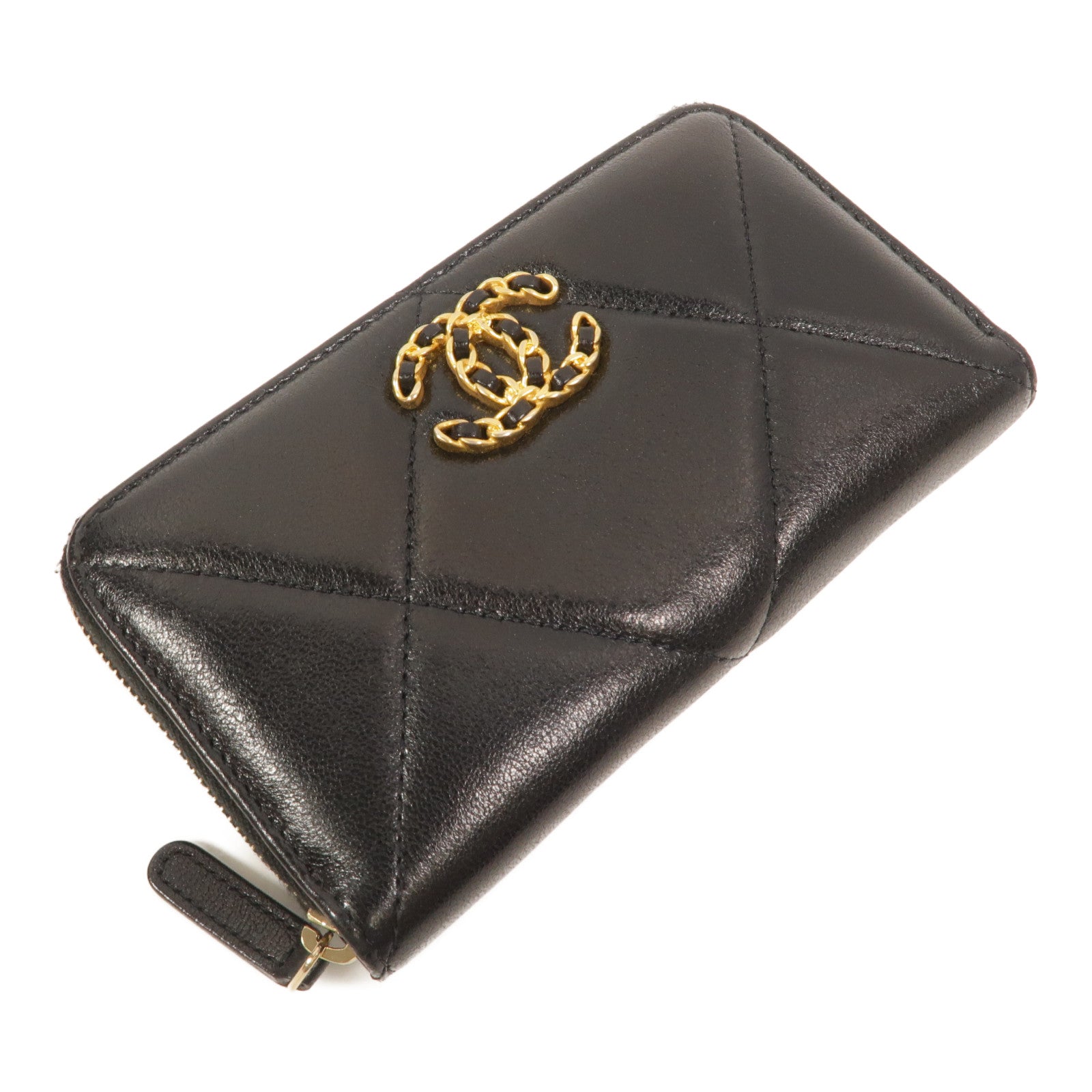 CHANEL 羊皮皮革19 Small Zipped Wallet長錢包