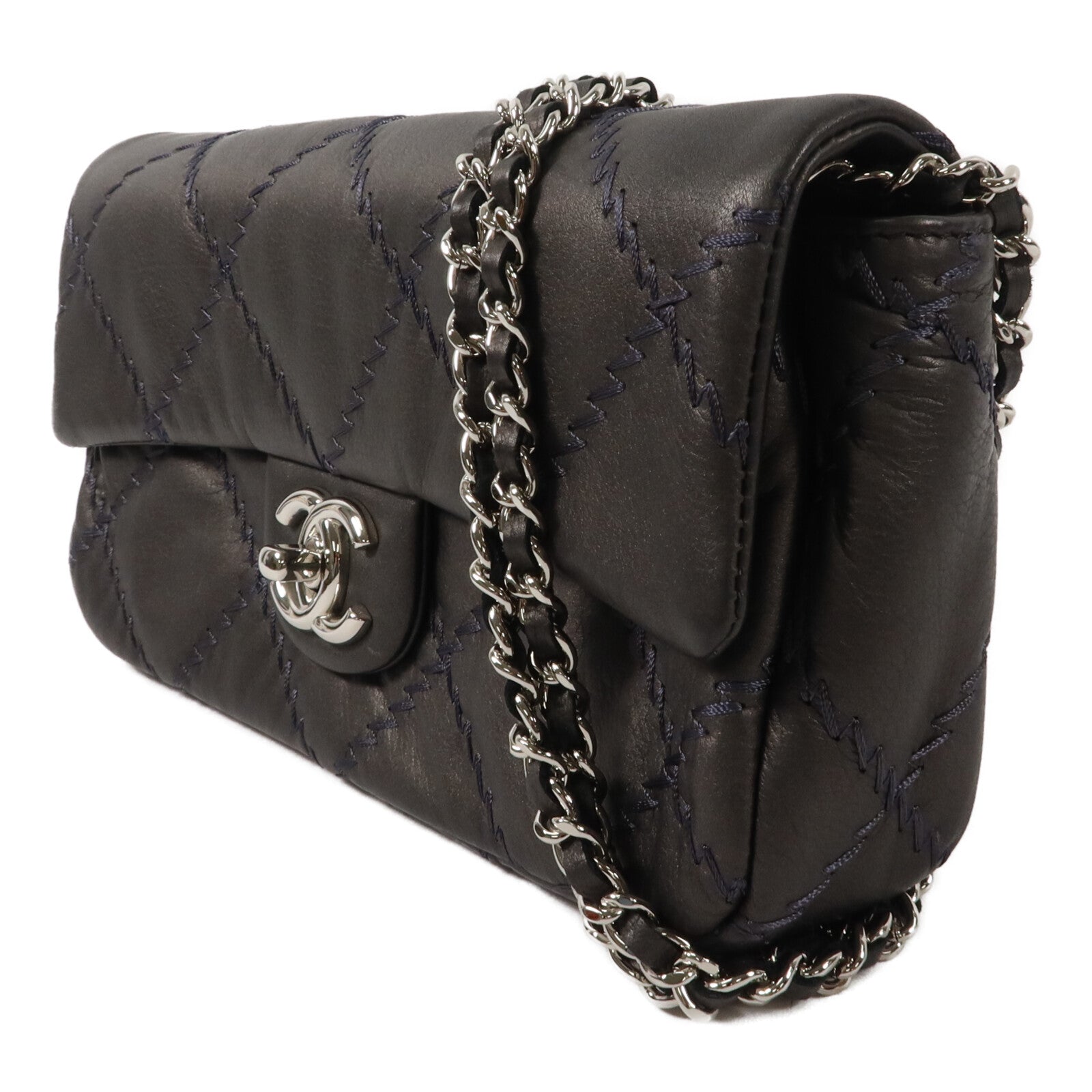 CHANEL 牛皮皮革Chain Shoulder鏈帶肩背袋
