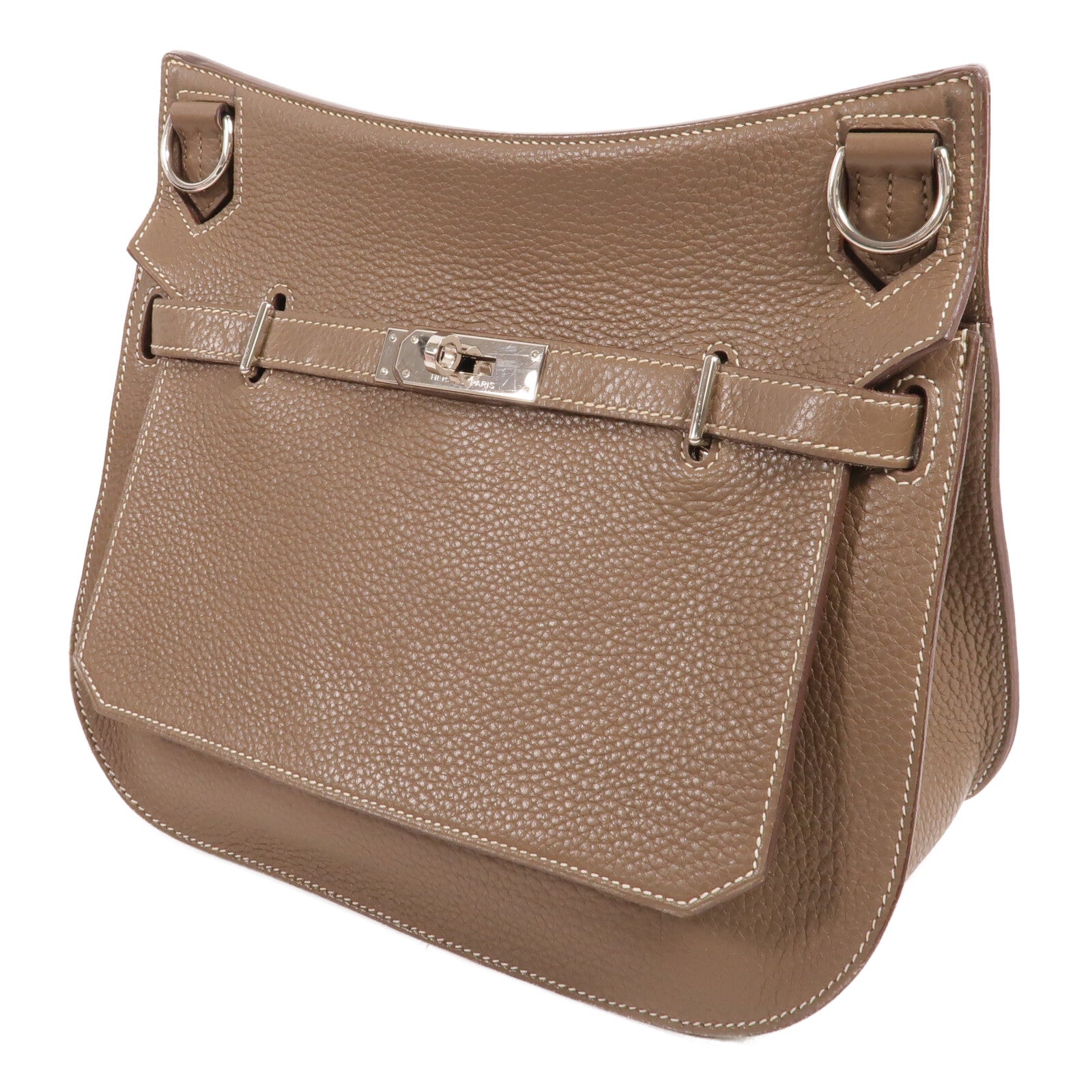 HERMES Togo皮革Jypsiere肩背袋Etoupe