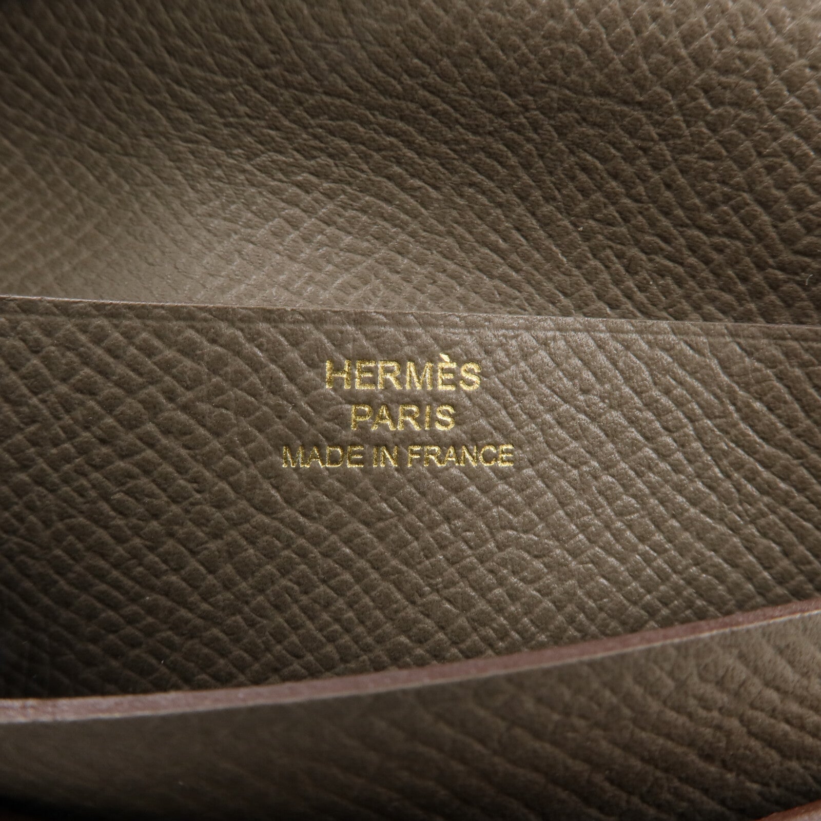 HERMES Epsom皮革Bearn Compact Wallet錢包Etain