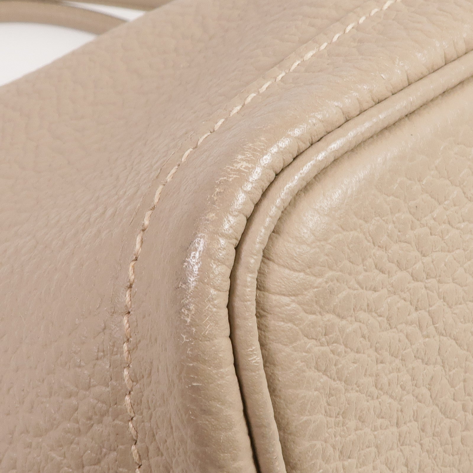 HERMES 【激減優惠】Negonda皮革Garden Party PM銀扣手挽袋Etoupe