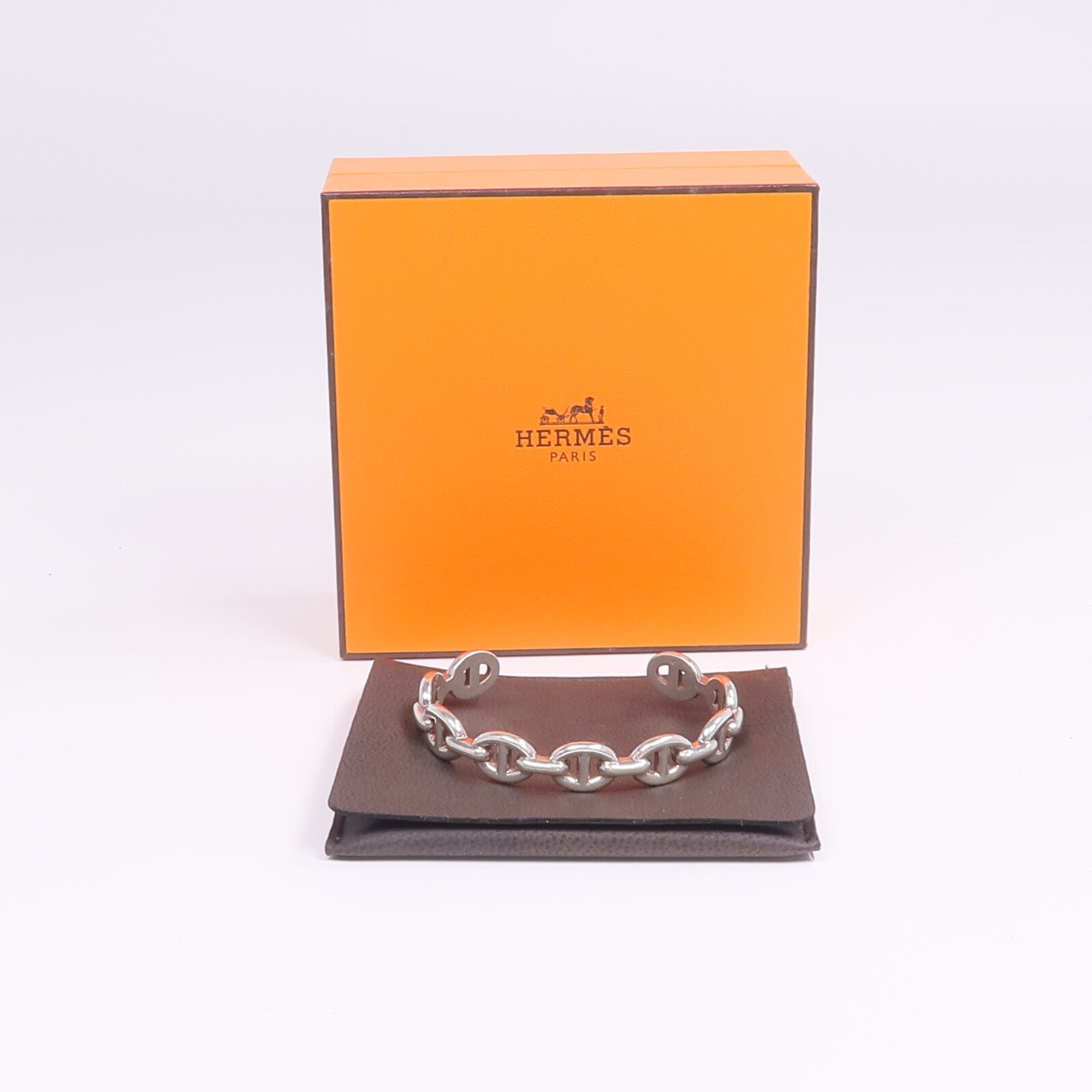 HERMES 925純銀Chaine D'ancre Enchainee Bracelet手鐲