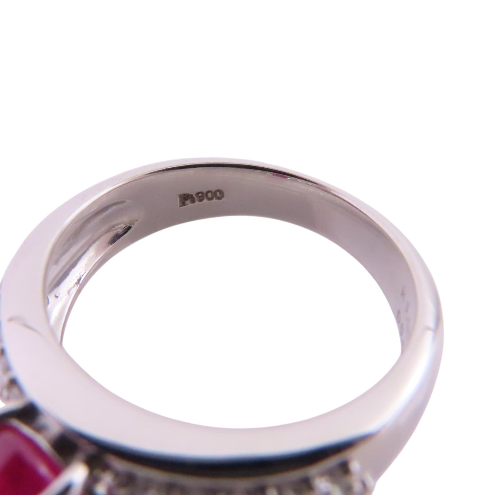 JEWELRY (PRICE DOWN) Ruby Diamond Ring US#6.75 PT900 Platinum