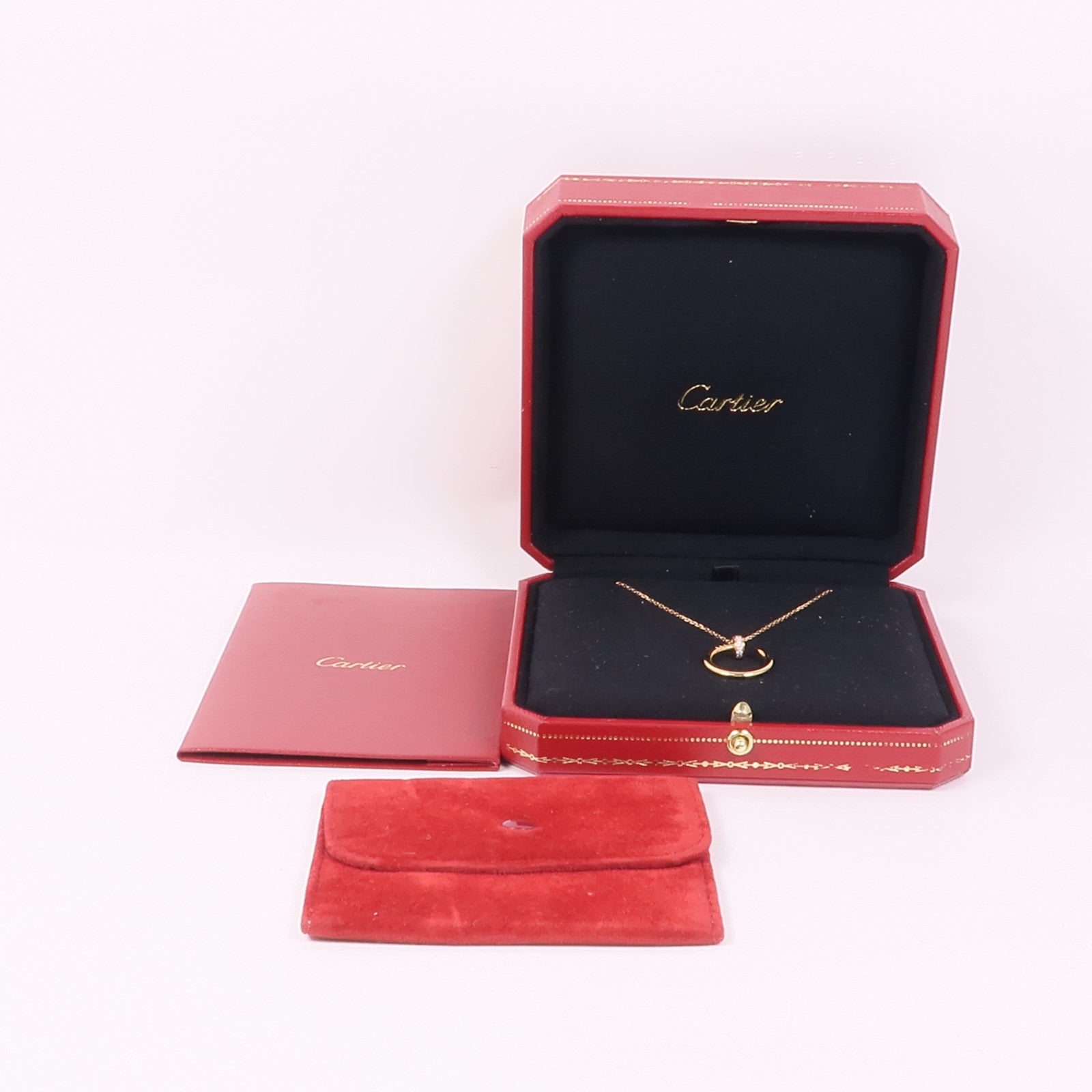 CARTIER 18K玫瑰金Juste Un Clou Necklace Diamond鑽石項鍊