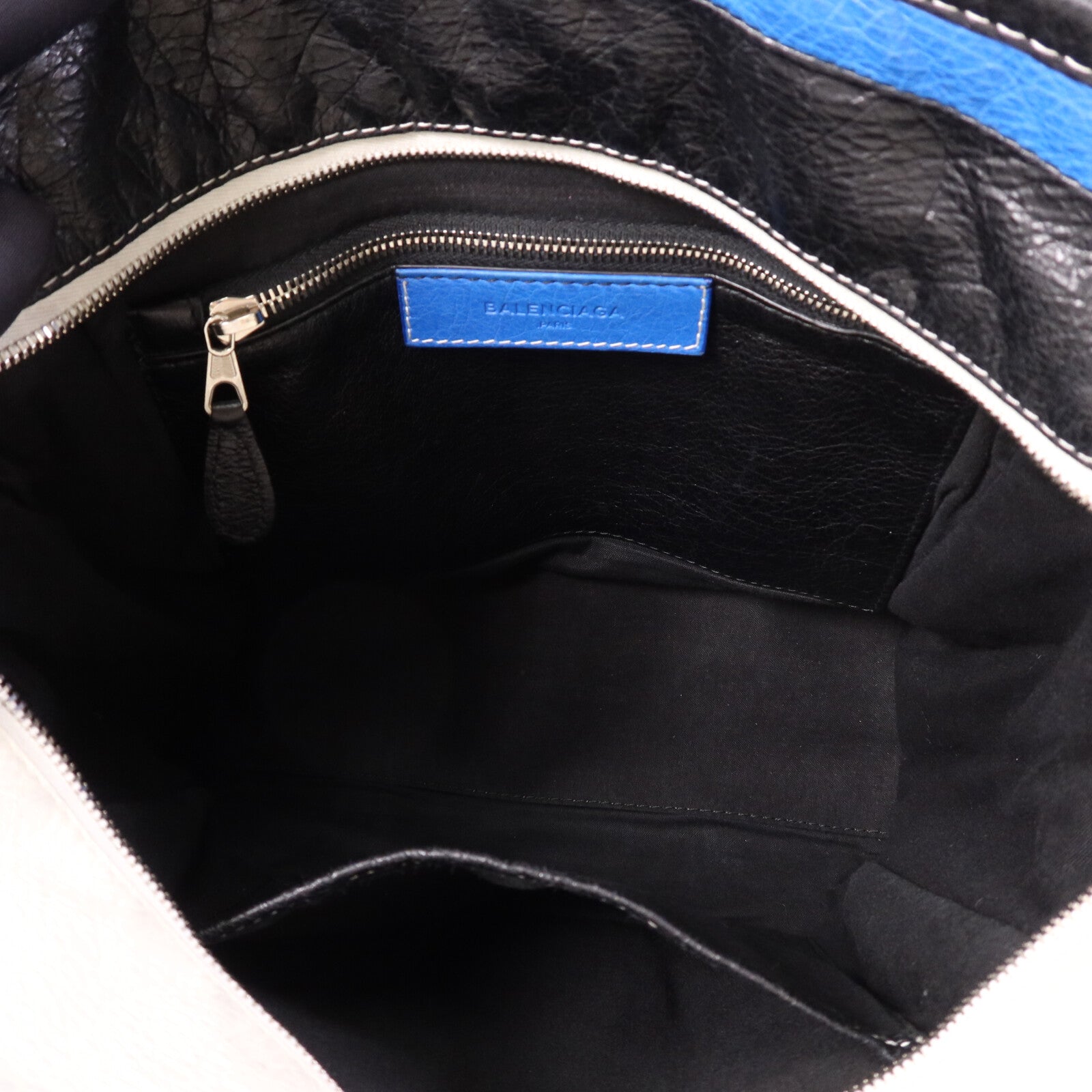 BALENCIAGA 牛皮皮革Bazaar Shopper銀扣手挽肩背兩用袋