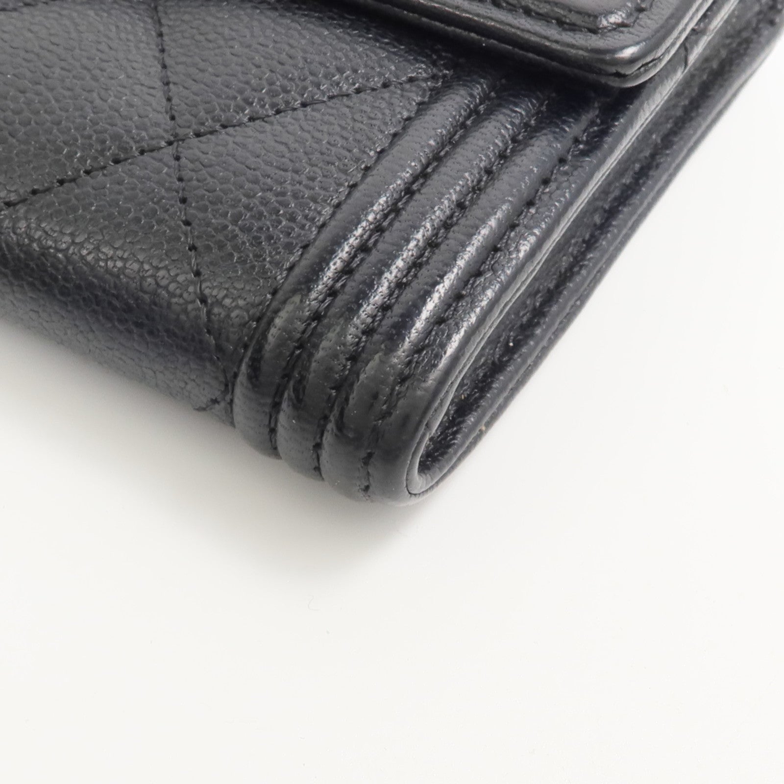 CHANEL 牛皮皮革Boy Long Wallet長錢包
