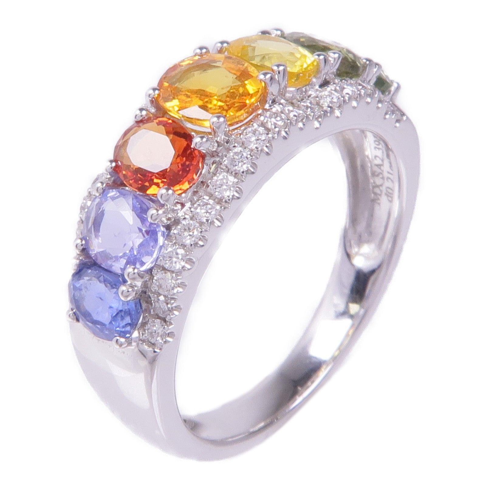 JEWELRY 18K白金Sapphire Ring藍寶石戒指US#6