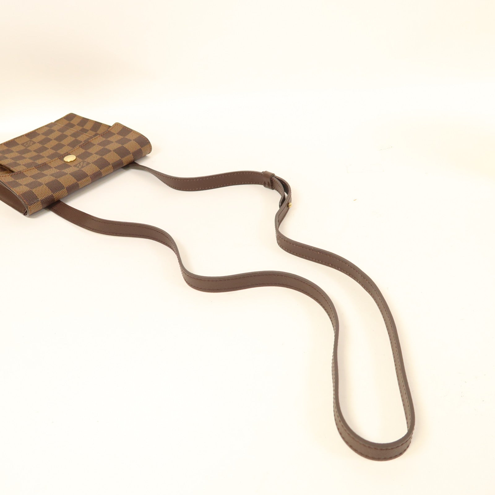 LOUIS VUITTON Damier Pimlico金扣肩背袋啡色