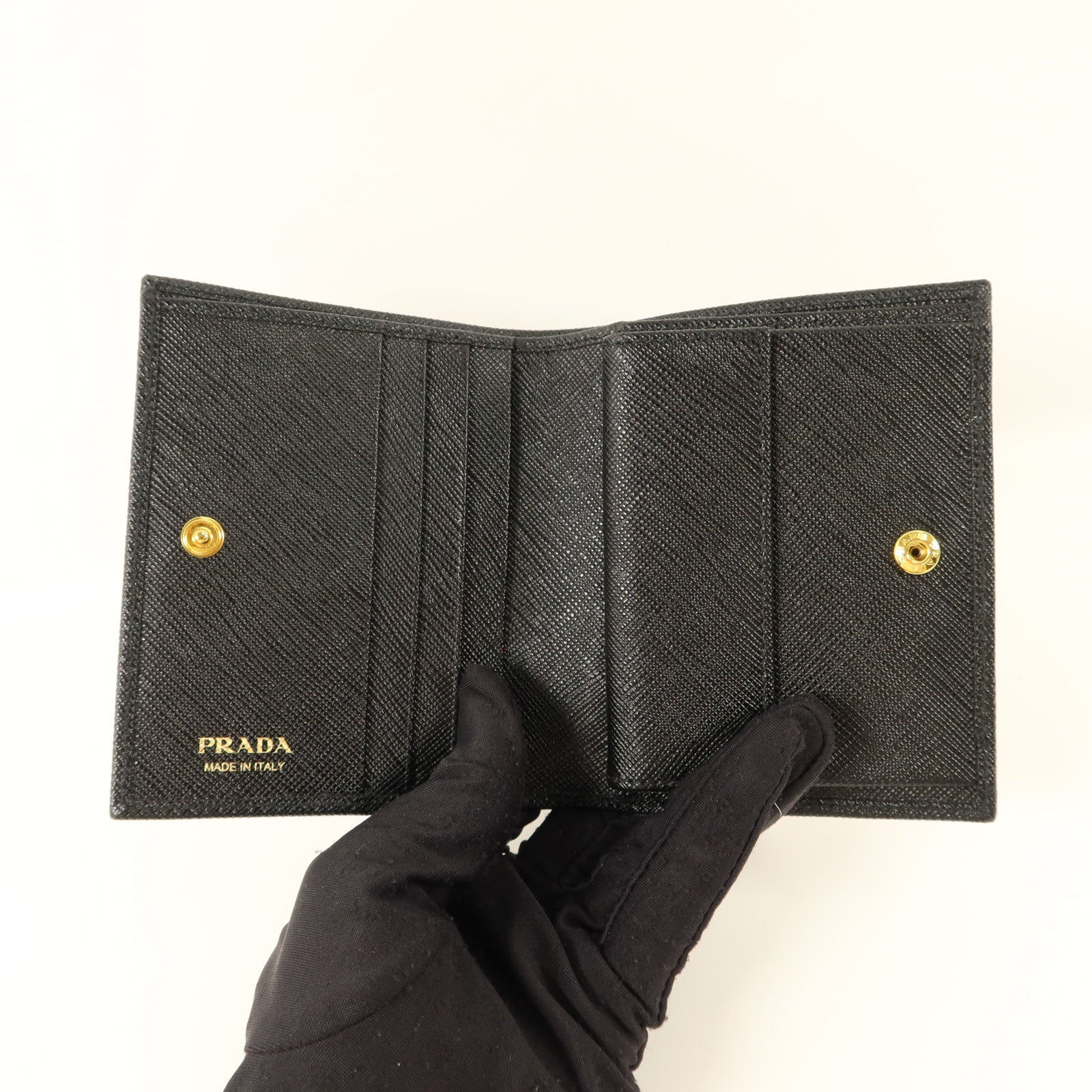 PRADA Saffiano皮革Small Bifold Wallet錢包
