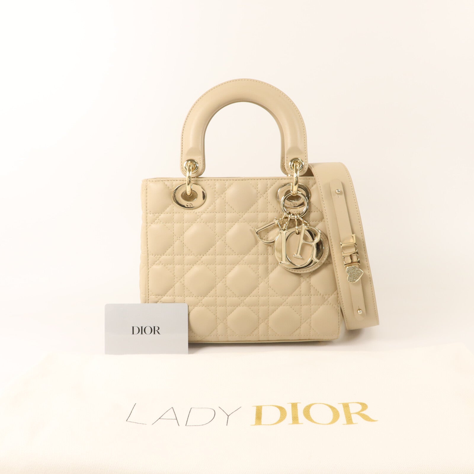 Dior 羊皮皮革Lady Dior MY ABC Dior Small手挽肩背兩用袋