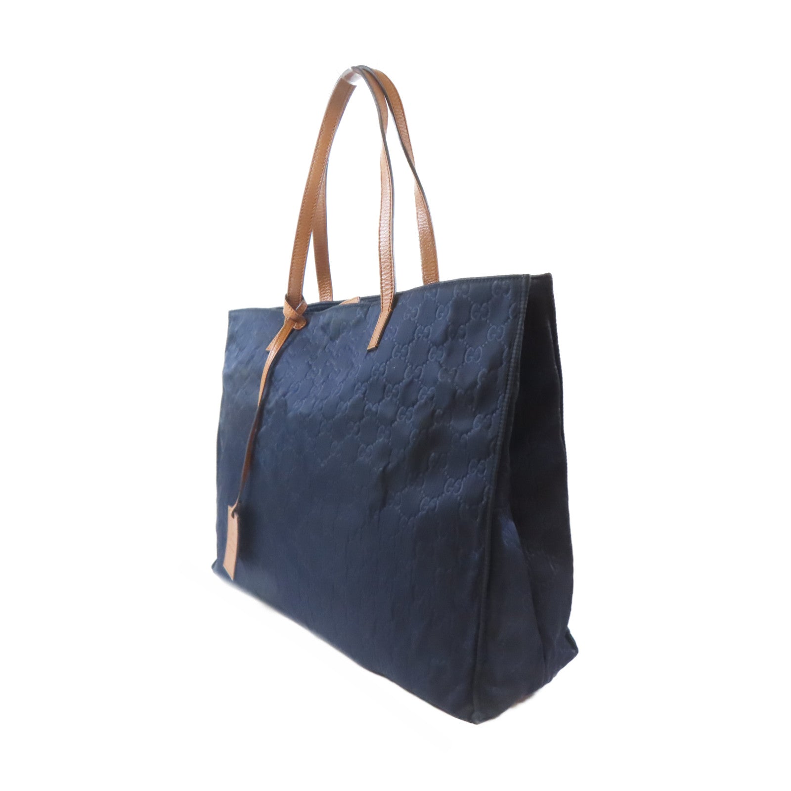 GUCCI 尼龍Guccissima Medium Tote手挽袋深藍色