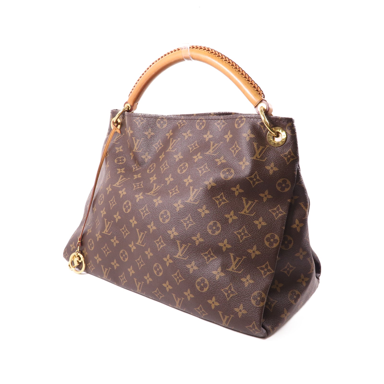 LOUIS VUITTON Monogram Artsy MM金扣肩背袋棕色