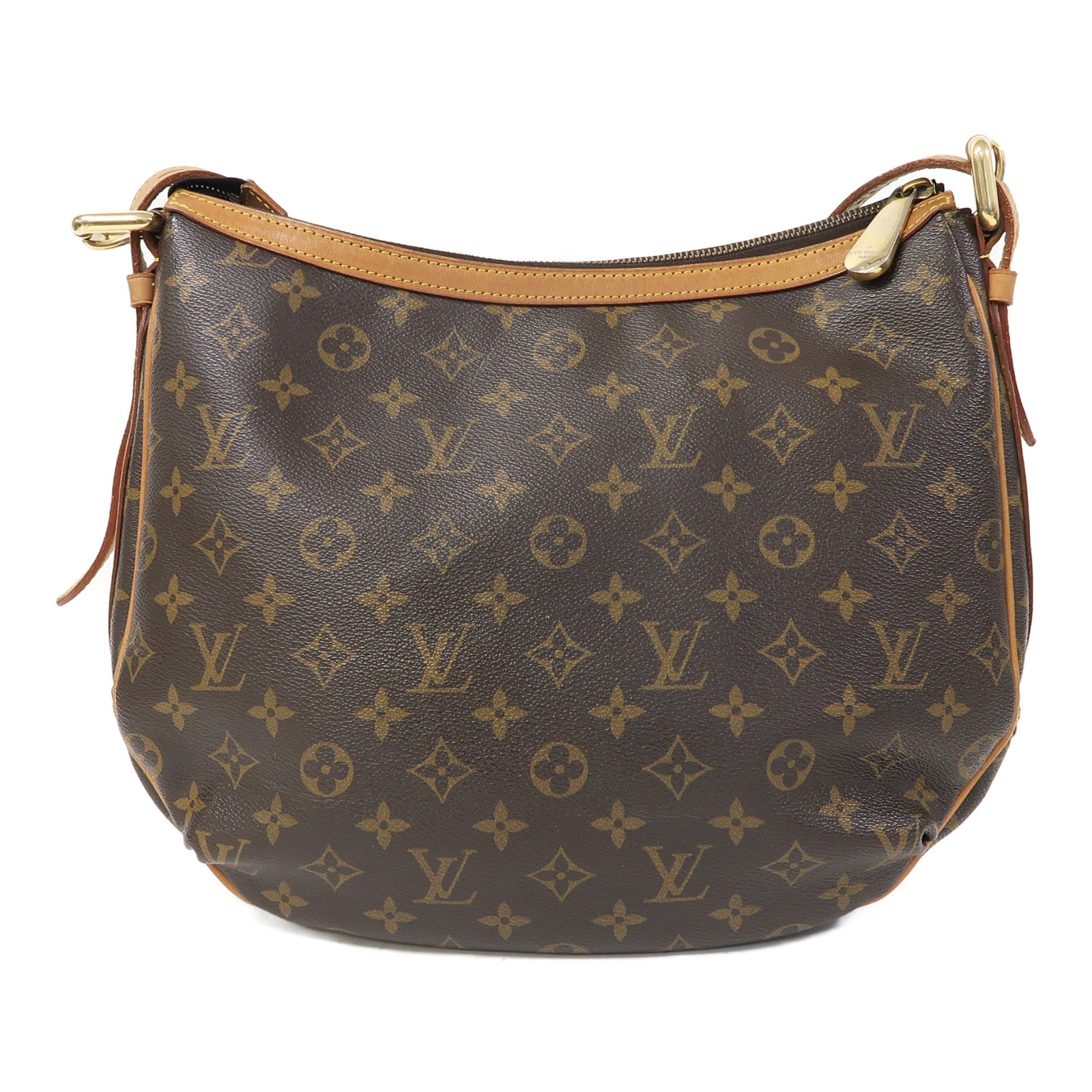 LOUIS VUITTON Monogram Tulum GM金扣肩背袋啡色