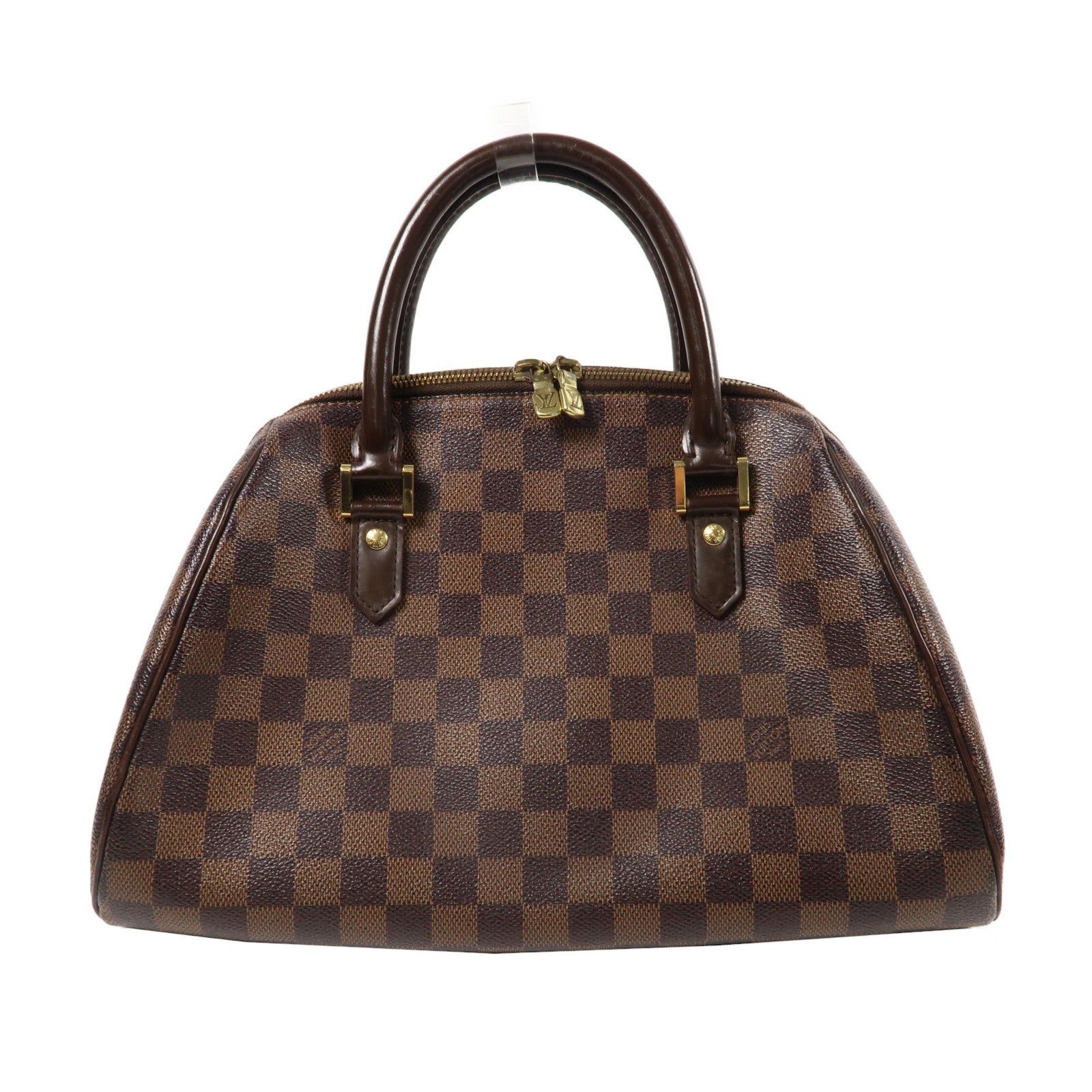 LOUIS VUITTON 【激減優惠】Damier Ribera MM 金扣手挽袋啡色