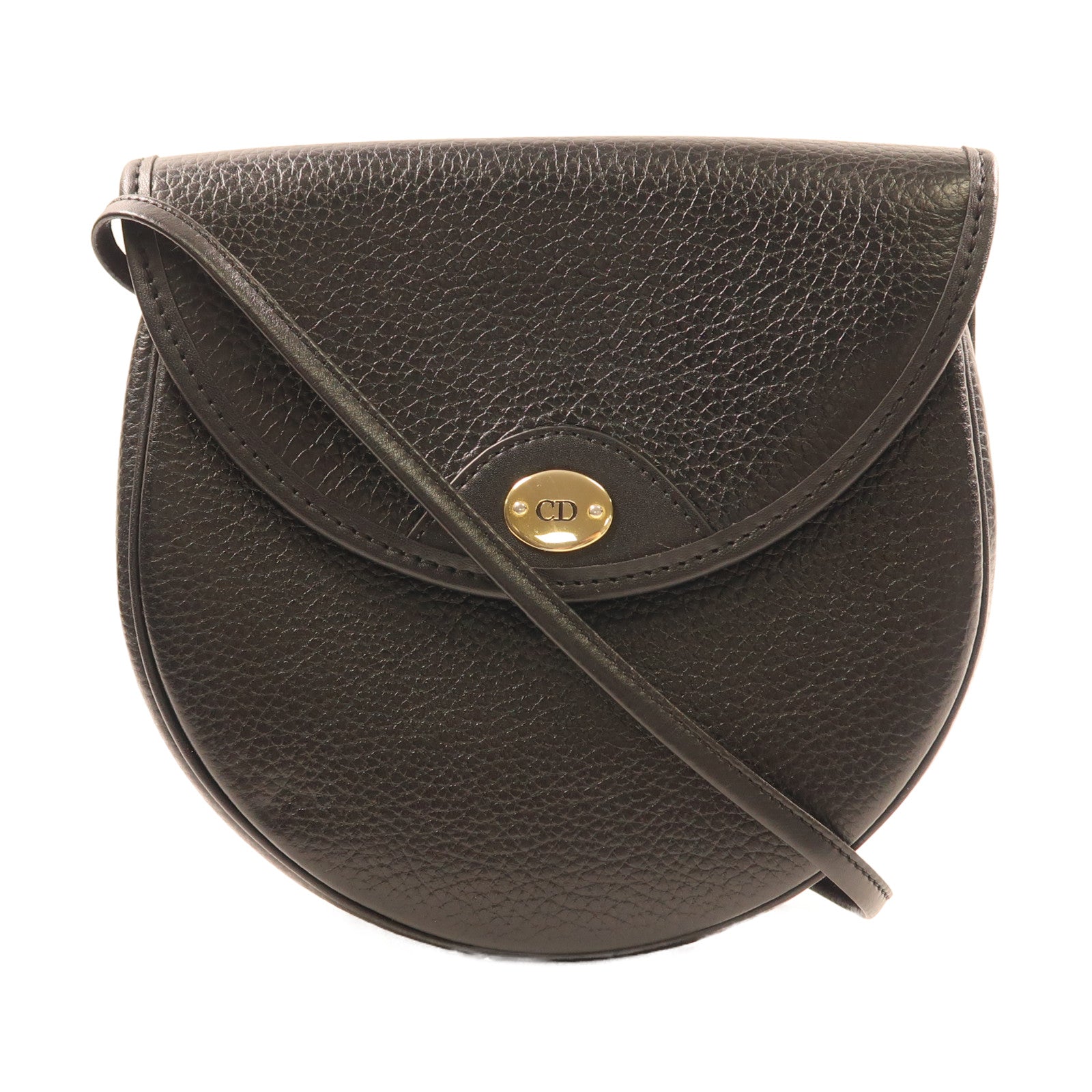Dior 牛皮皮革Vintage Shoulder Bag金扣肩背袋
