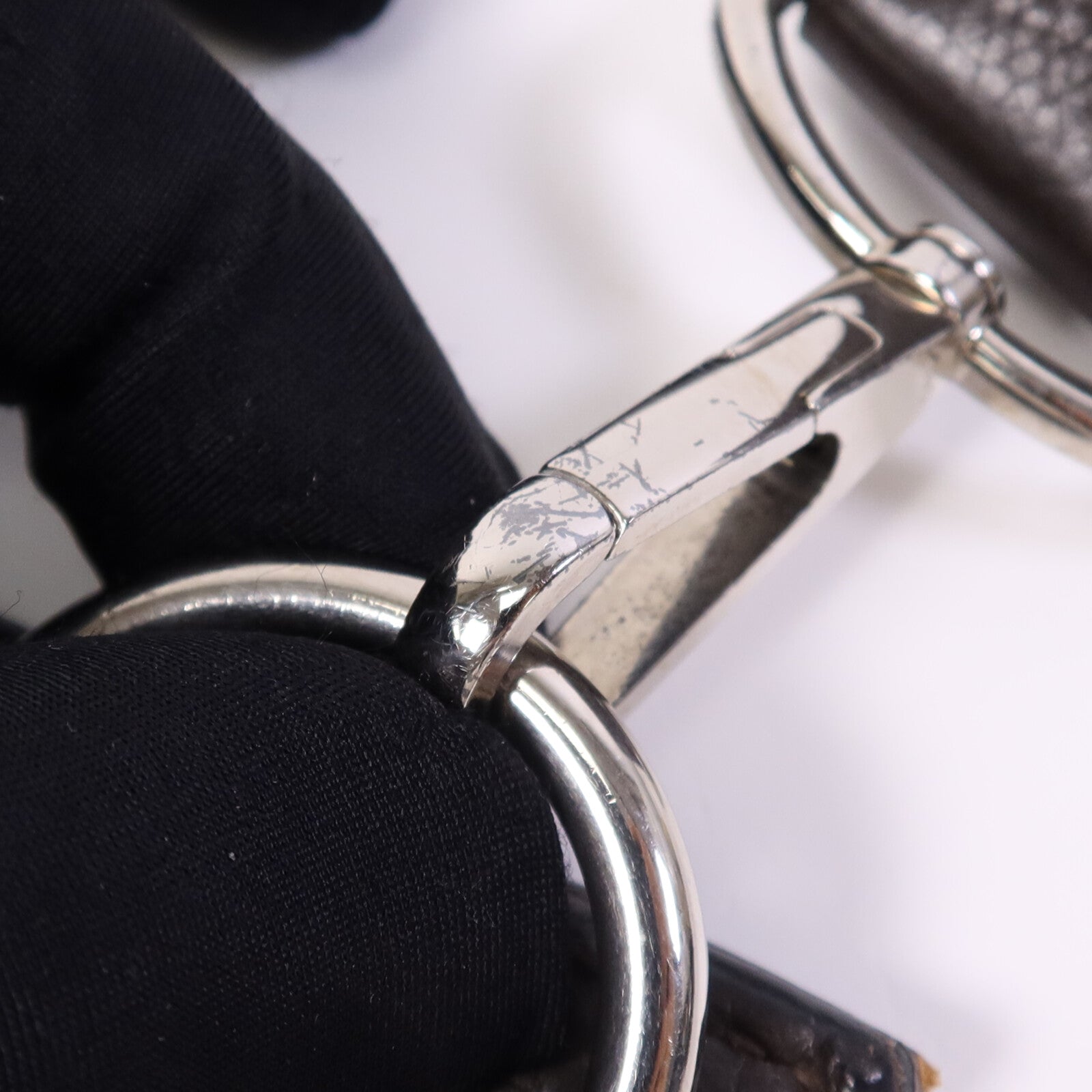 HERMES Clemence皮革Jypsiere 34銀扣肩背袋Brown